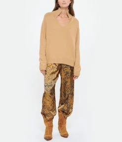 IDA DEGLIAME Pull La Vareuse Amoureuse Cachemire Cognac 15 IDA DEGLIAME Pull La Vareuse Amoureuse Cachemire Cognac -Boutique de vente ZIMMERMANN idade look20220914 41