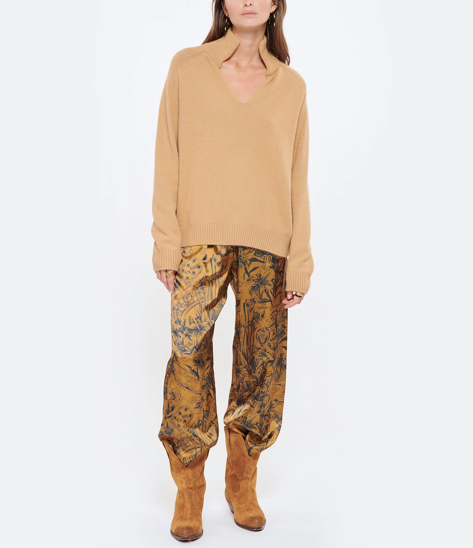 IDA DEGLIAME Pull La Vareuse Amoureuse Cachemire Cognac 9 IDA DEGLIAME Pull La Vareuse Amoureuse Cachemire Cognac – Image 7