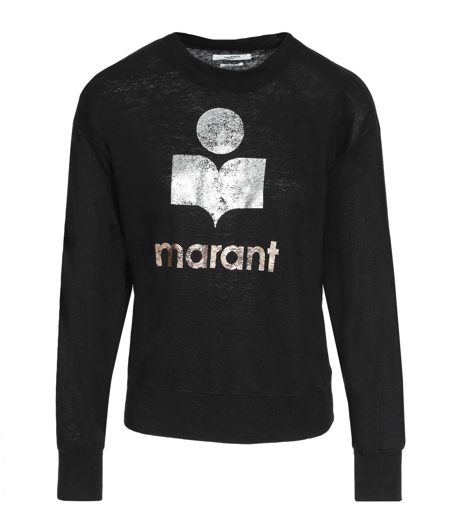 MARANT ÉTOILE Tee-shirt Klowia Lin Noir Argenté Rose