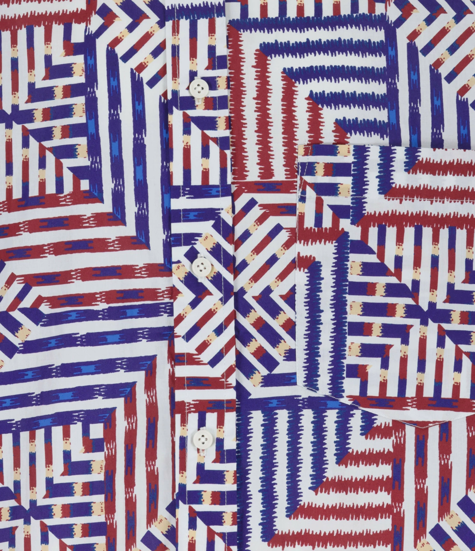 Isabel Marant Chemise Homme Ebilio Coton Bleu Rouge – Image 2