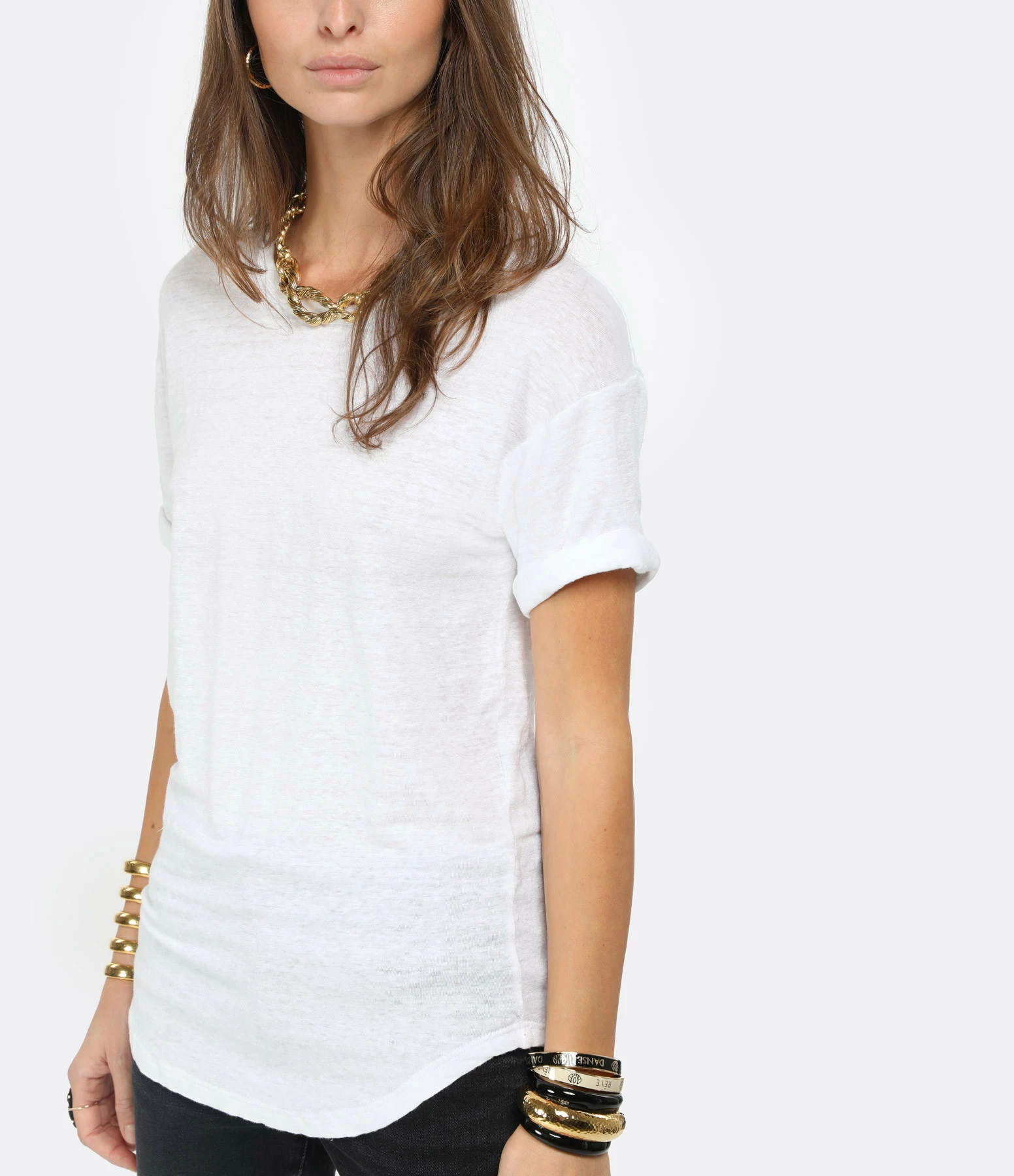 MARANT ÉTOILE Tee-shirt Koldi Uni Lin Blanc – Image 3