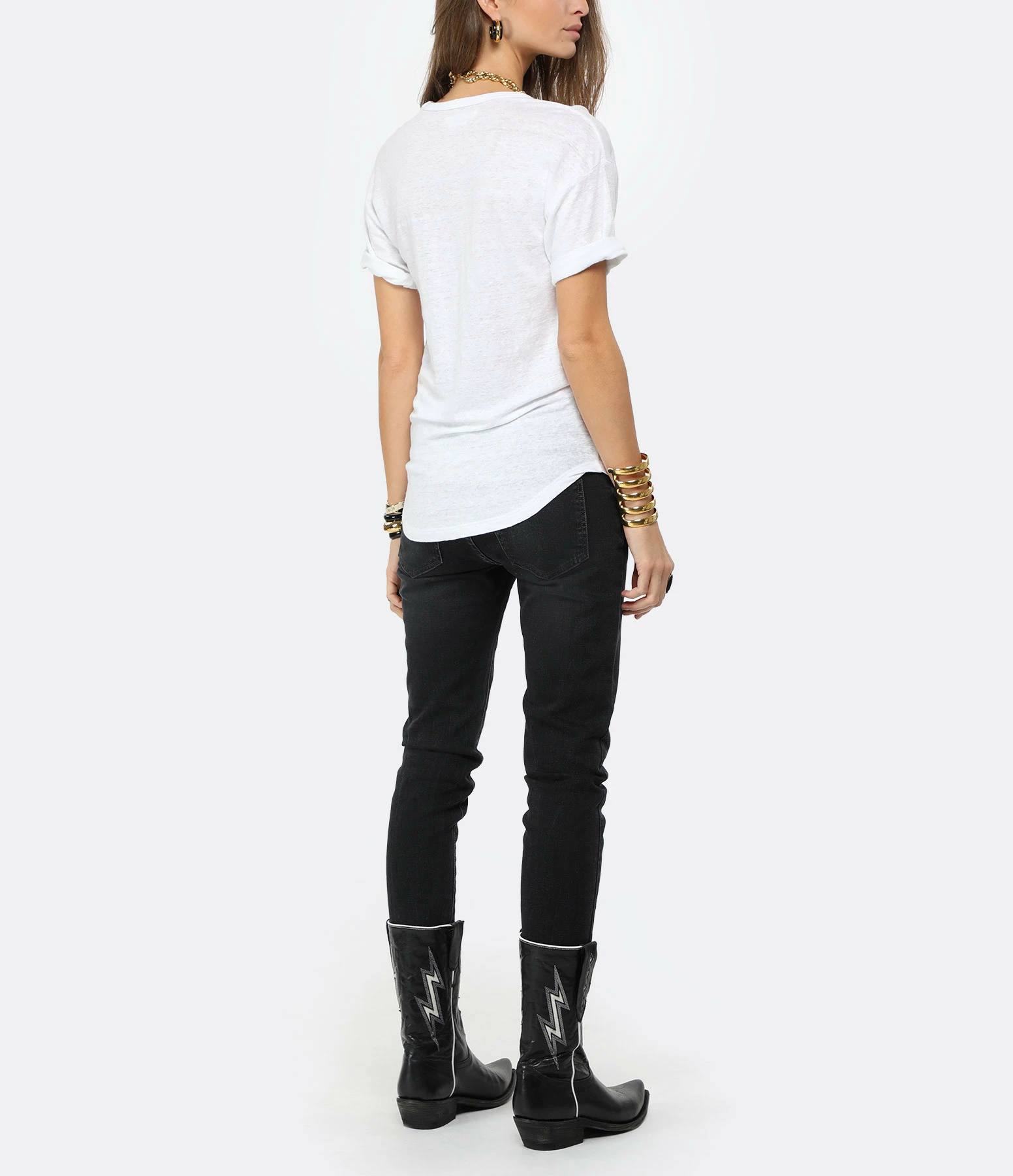 MARANT ÉTOILE Tee-shirt Koldi Uni Lin Blanc – Image 5