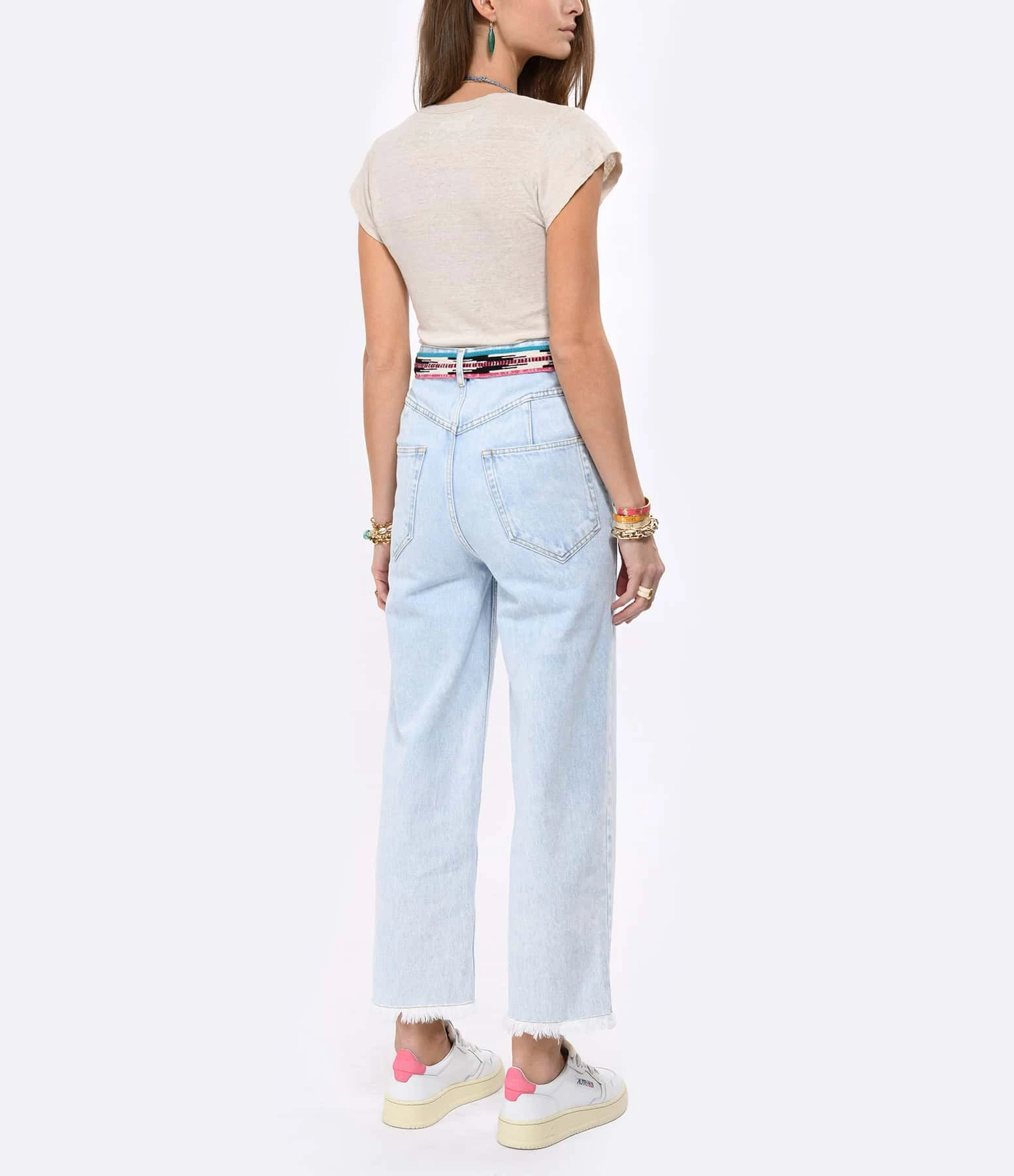 MARANT ÉTOILE Tee-shirt Zankou Lin Écru – Image 5