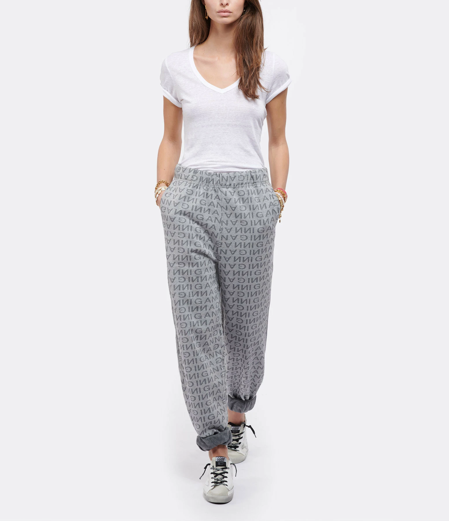 MARANT ÉTOILE Tee-shirt Kranger Lin Blanc – Image 4