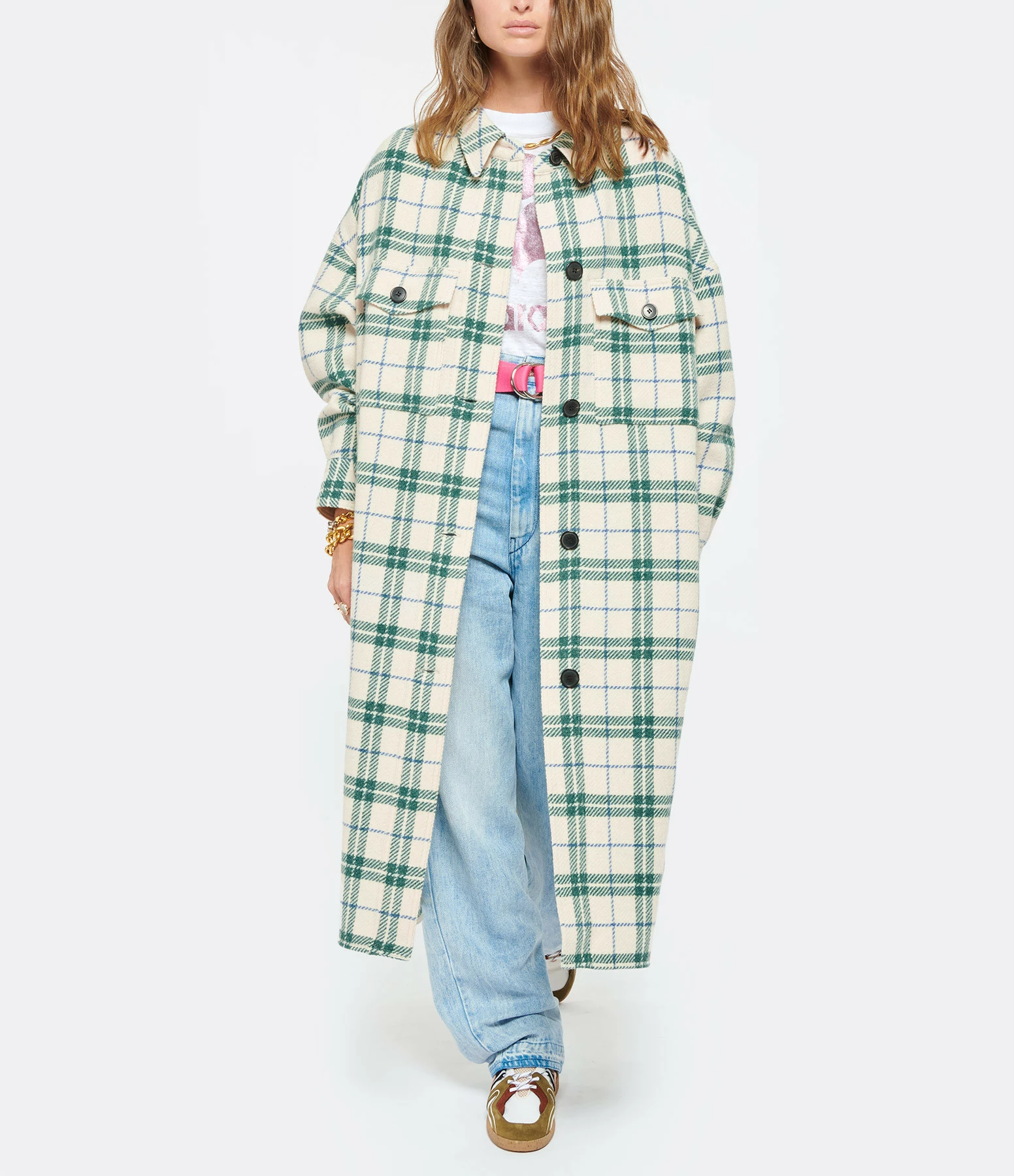 MARANT ÉTOILE Tee-shirt Klowia Lin Blanc Rose – Image 6