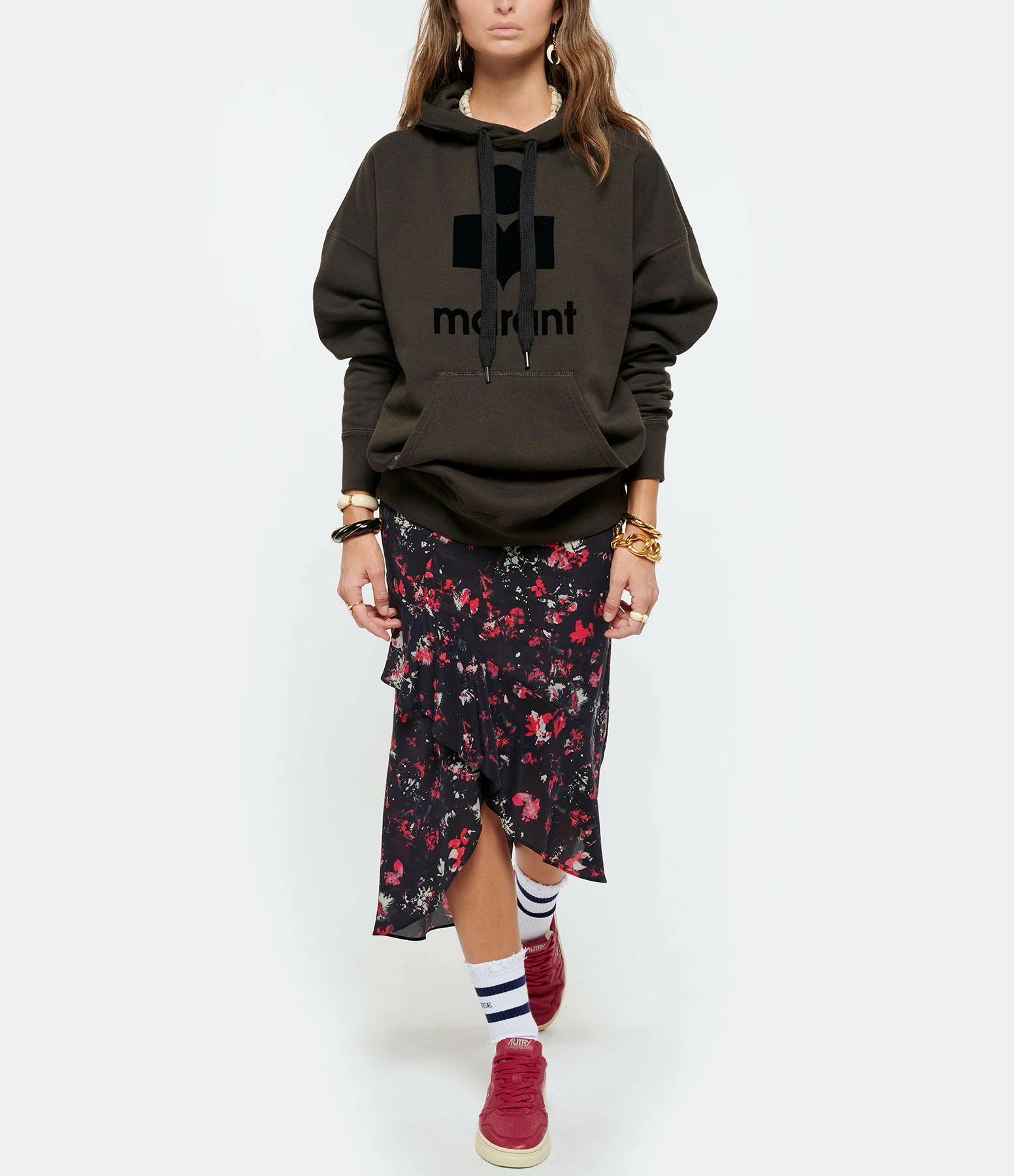 MARANT ÉTOILE Sweatshirt Mansel Coton Noir Délavé – Image 4