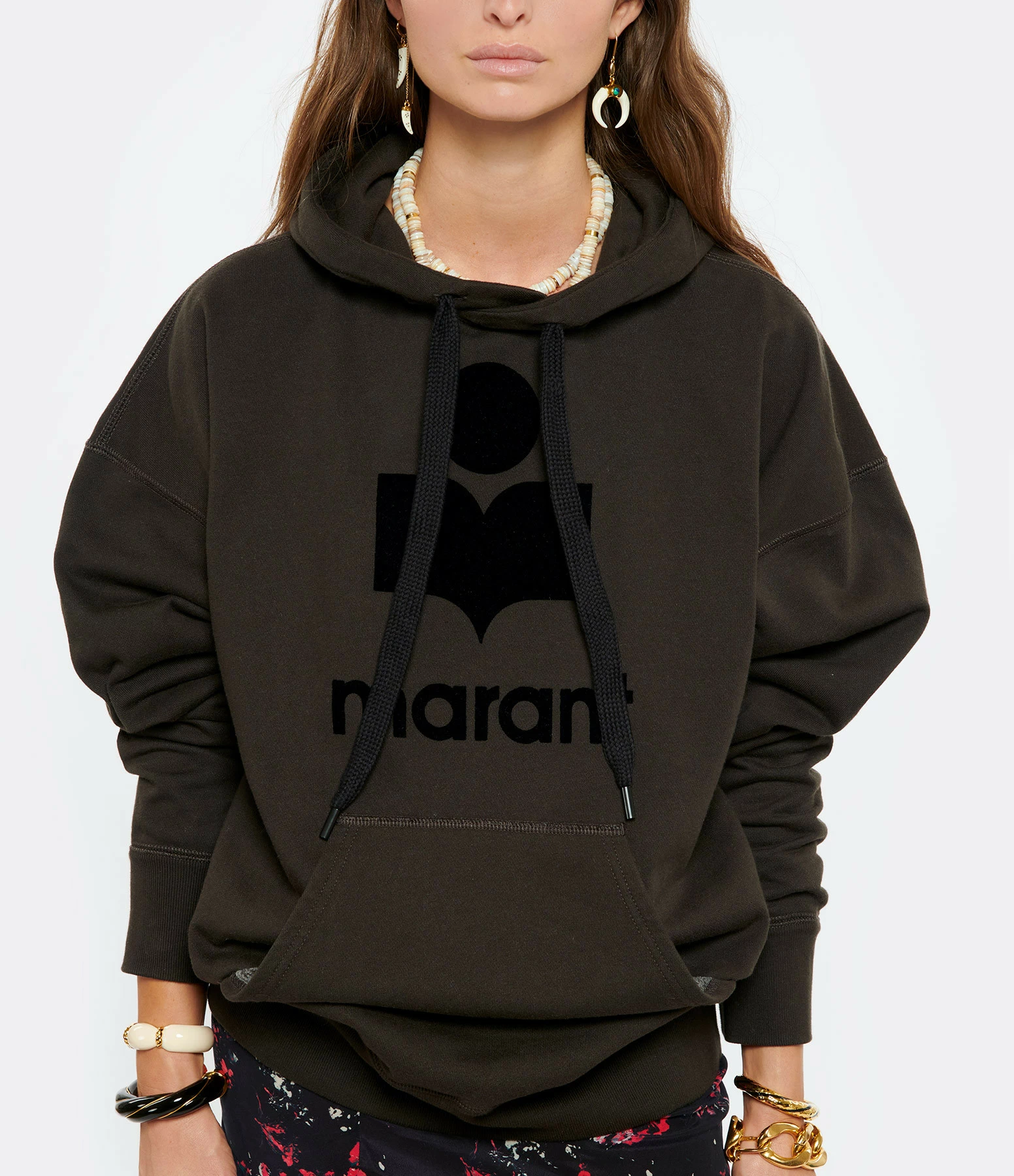 MARANT ÉTOILE Sweatshirt Mansel Coton Noir Délavé – Image 3