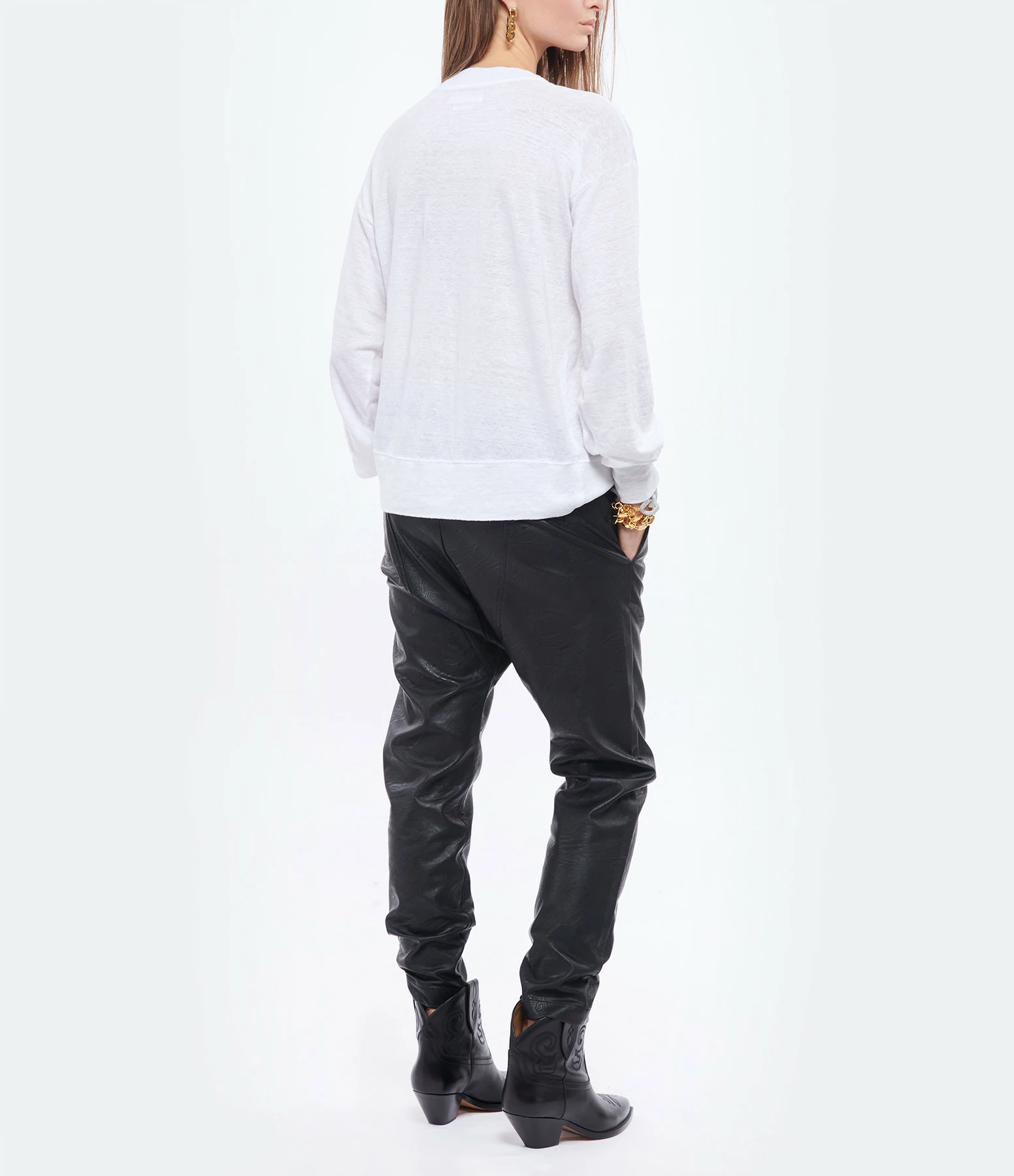 MARANT ÉTOILE Tee-shirt Klowia Lin Blanc Bleu – Image 5