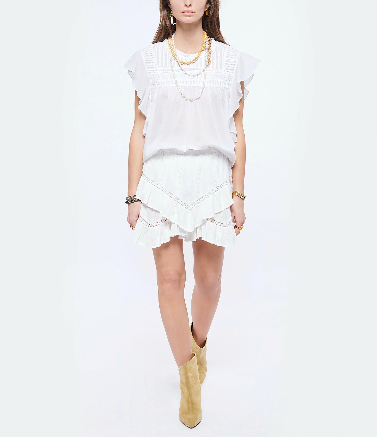 MARANT ÉTOILE Top Layona Coton Organique Blanc – Image 4