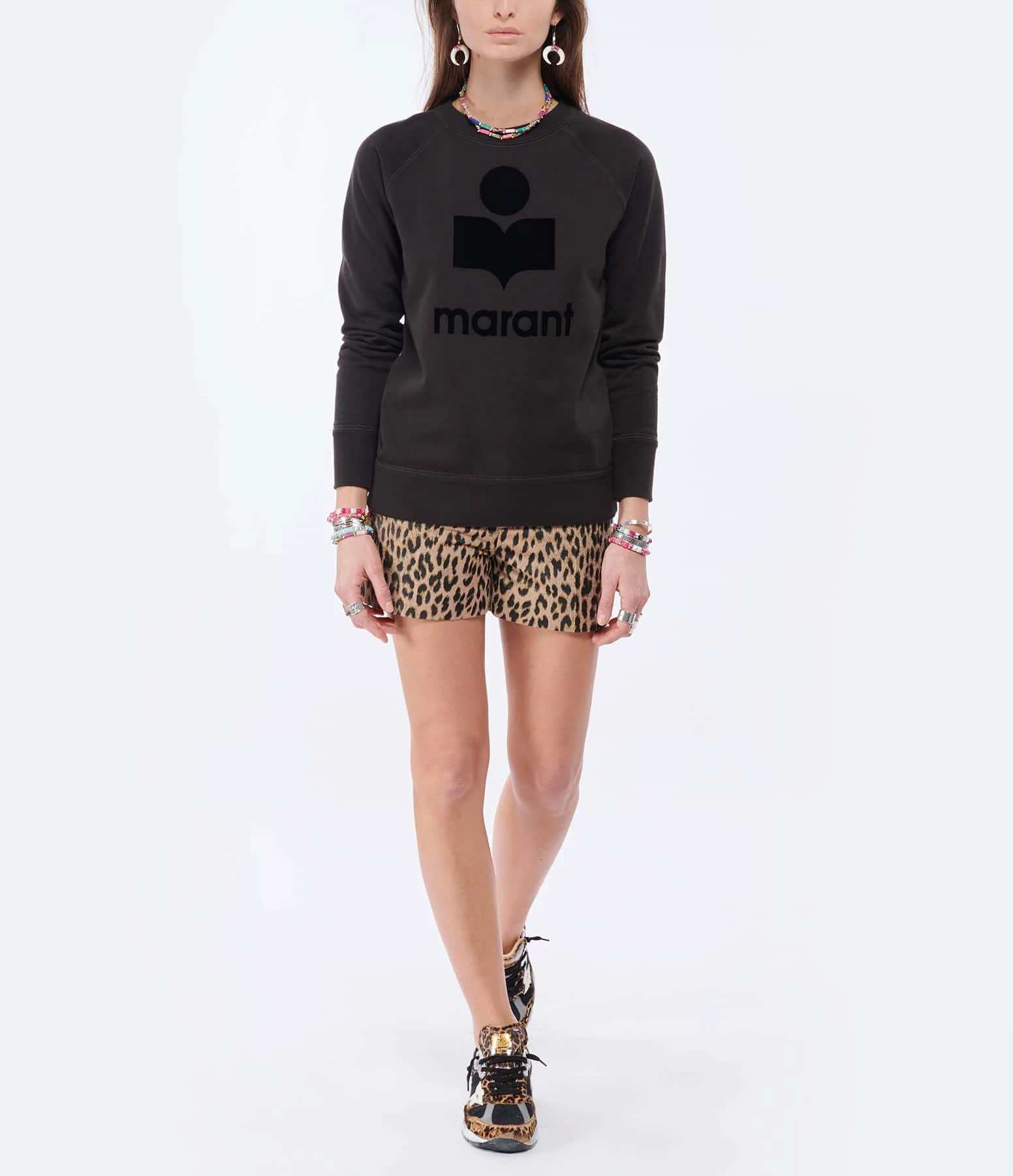 MARANT ÉTOILE Sweatshirt Milly Coton Noir Délavé – Image 4