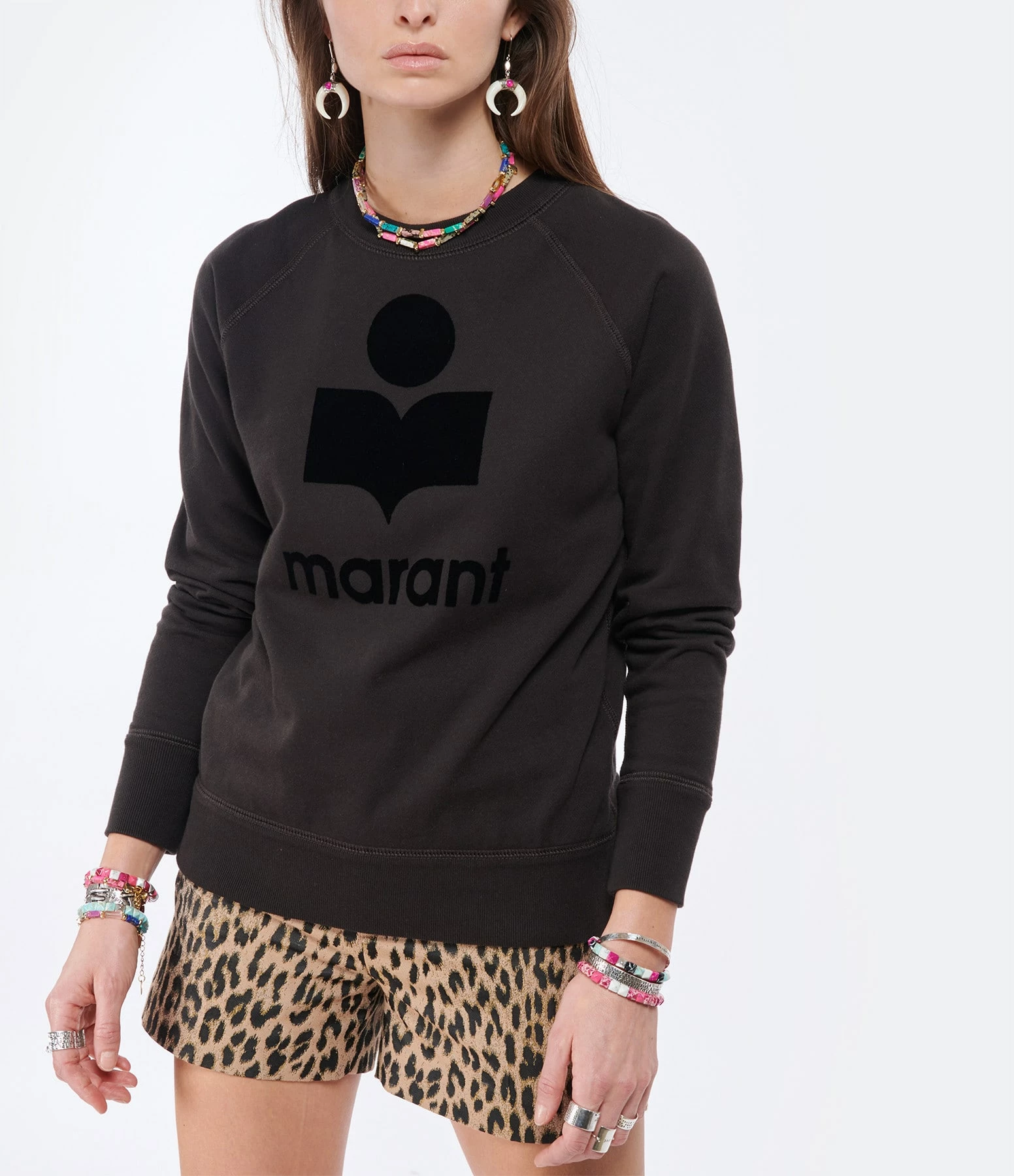 MARANT ÉTOILE Sweatshirt Milly Coton Noir Délavé – Image 3