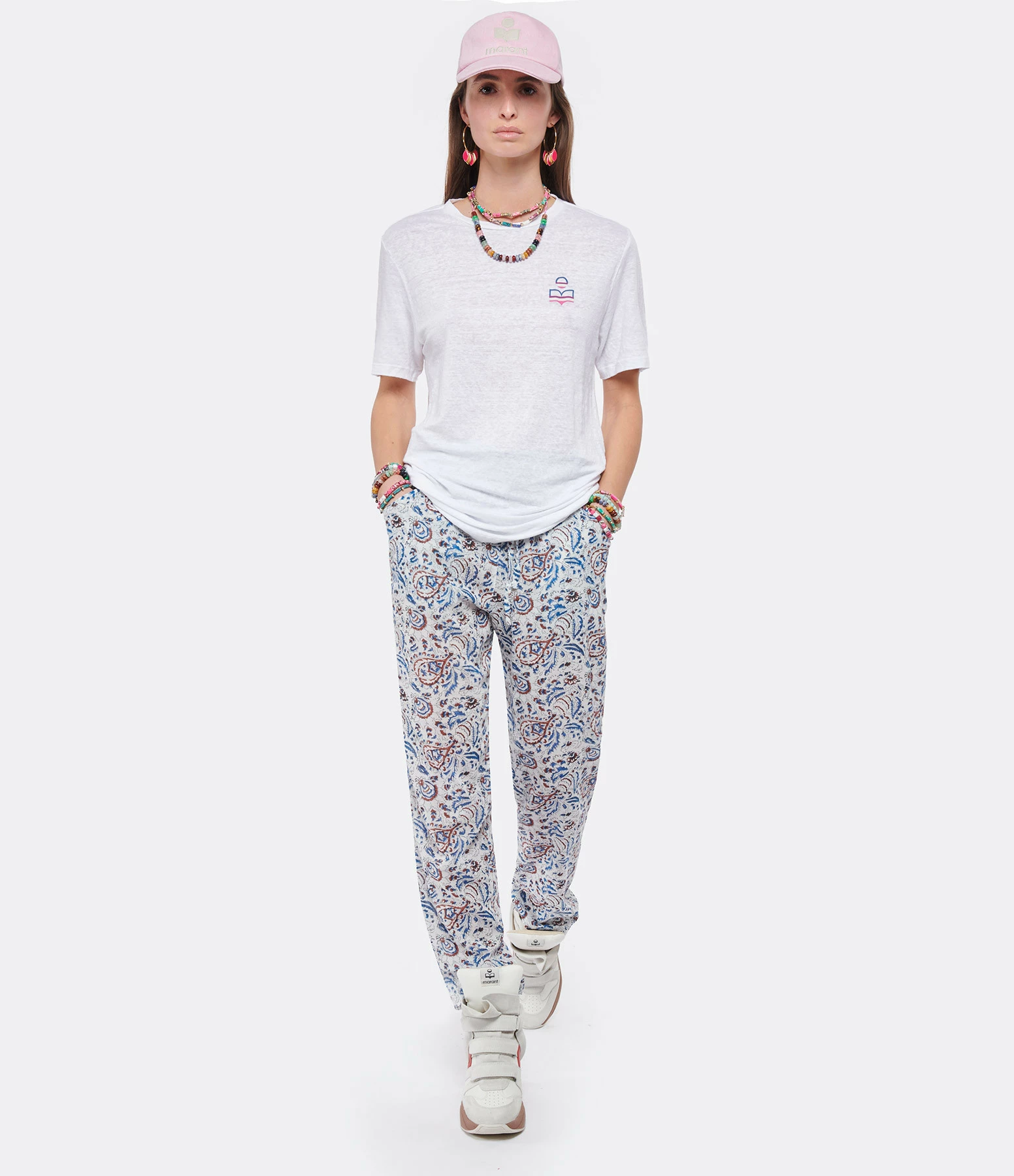 MARANT ÉTOILE Tee-shirt Zewel Lin Blanc – Image 4