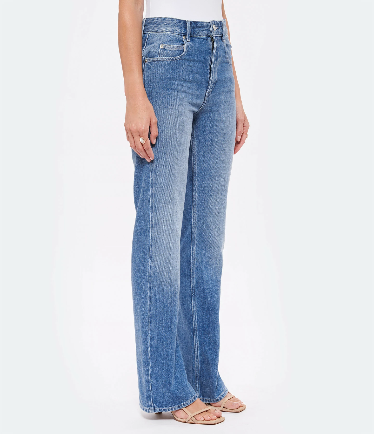 MARANT ÉTOILE Jean Belvira Coton Bleu Clair – Image 4