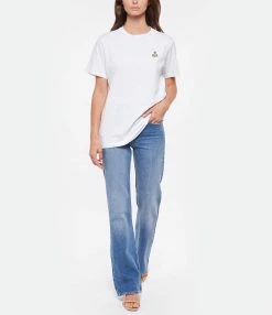 MARANT ÉTOILE Tee-shirt Zewel Coton Organique Blanc Kaki 11 MARANT ÉTOILE Tee-shirt Zewel Coton Organique Blanc Kaki -Boutique de vente ZIMMERMANN imare look20220518 129