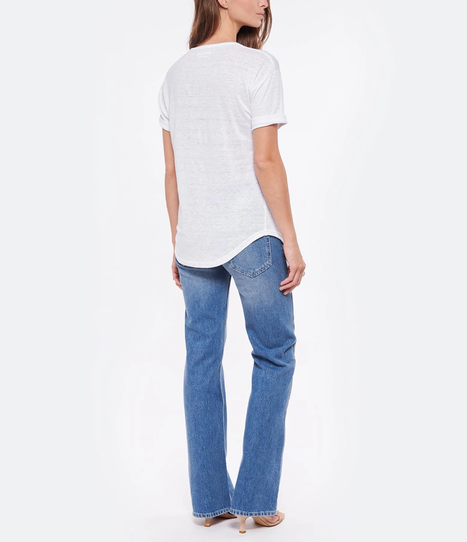 MARANT ÉTOILE Tee-shirt Koldi Lin Blanc Bleu – Image 5