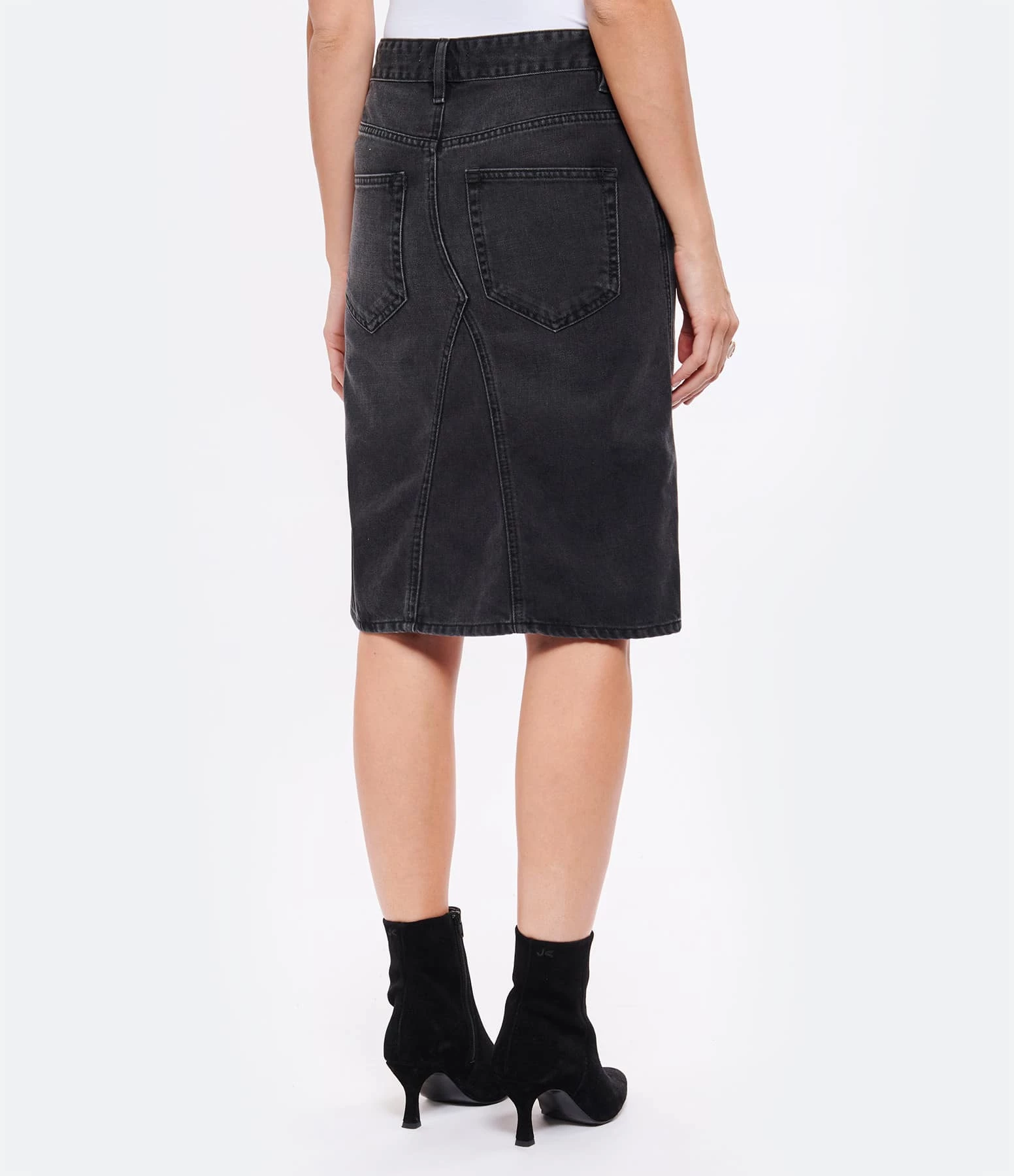 MARANT ÉTOILE Jupe Fiali Coton Noir Délavé – Image 5