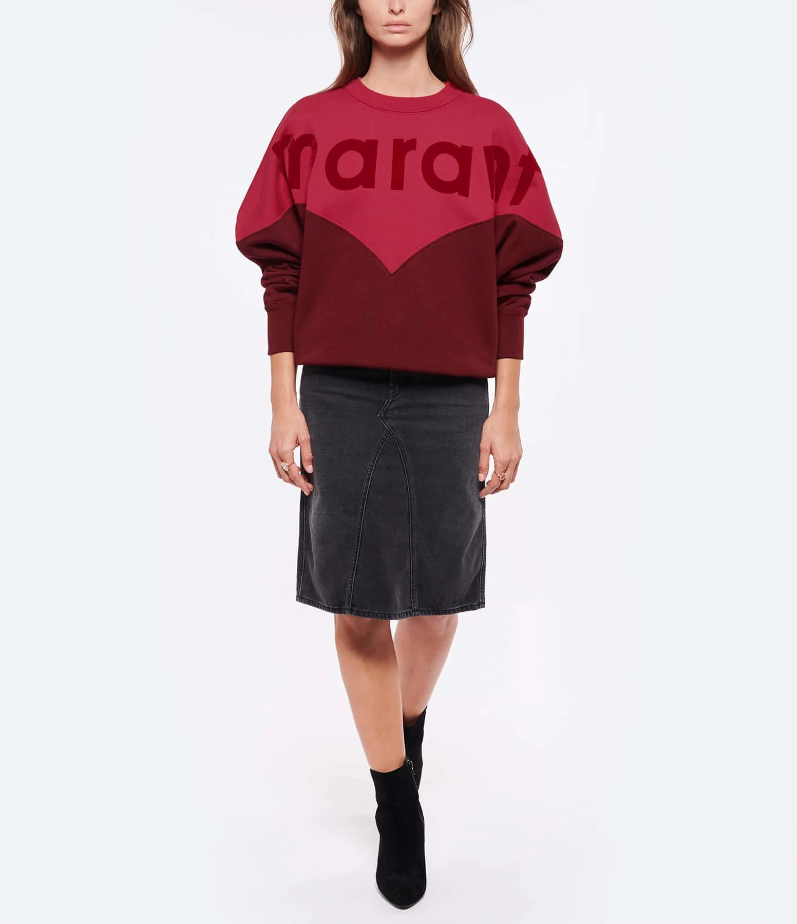 MARANT ÉTOILE Jupe Fiali Coton Noir Délavé – Image 3