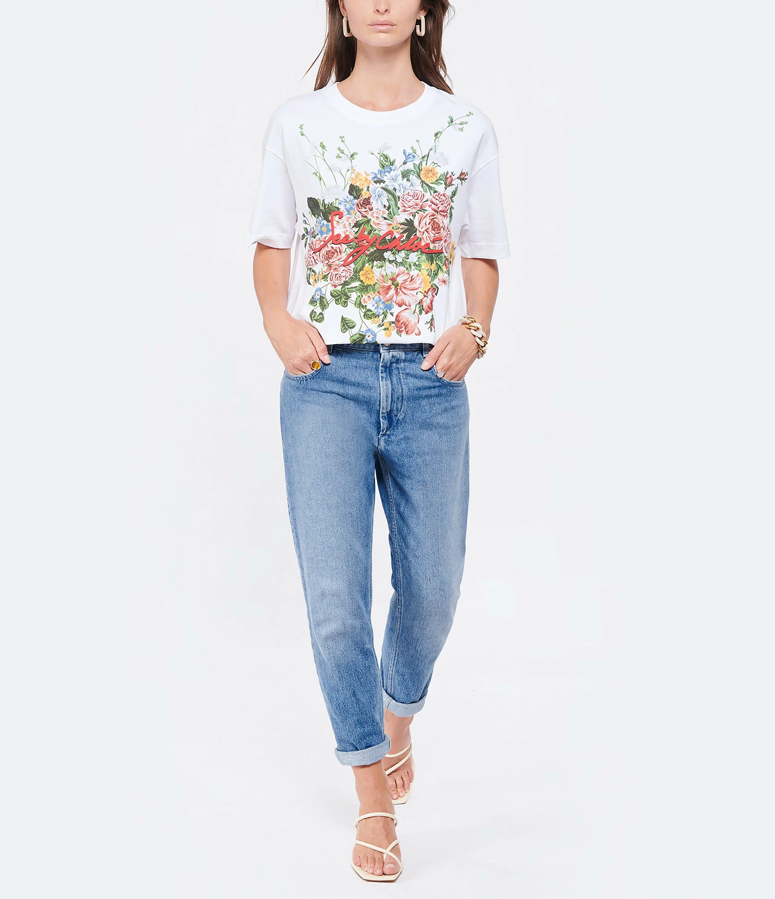 MARANT ÉTOILE Jean Neasr Coton Bleu Clair – Image 3