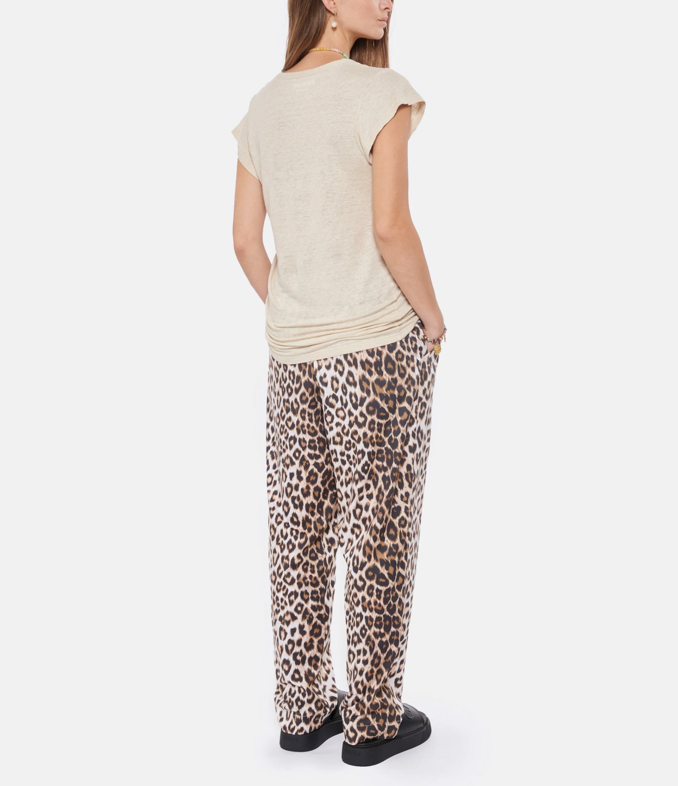 MARANT ÉTOILE Tee-shirt Zankou Lin Écru – Image 6