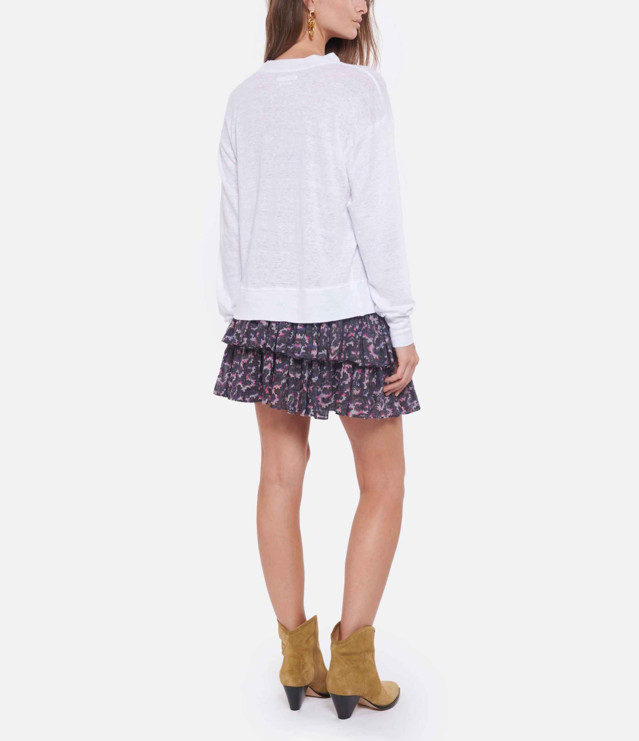 MARANT ÉTOILE Tee-shirt Klowia Lin Blanc Rose – Image 5