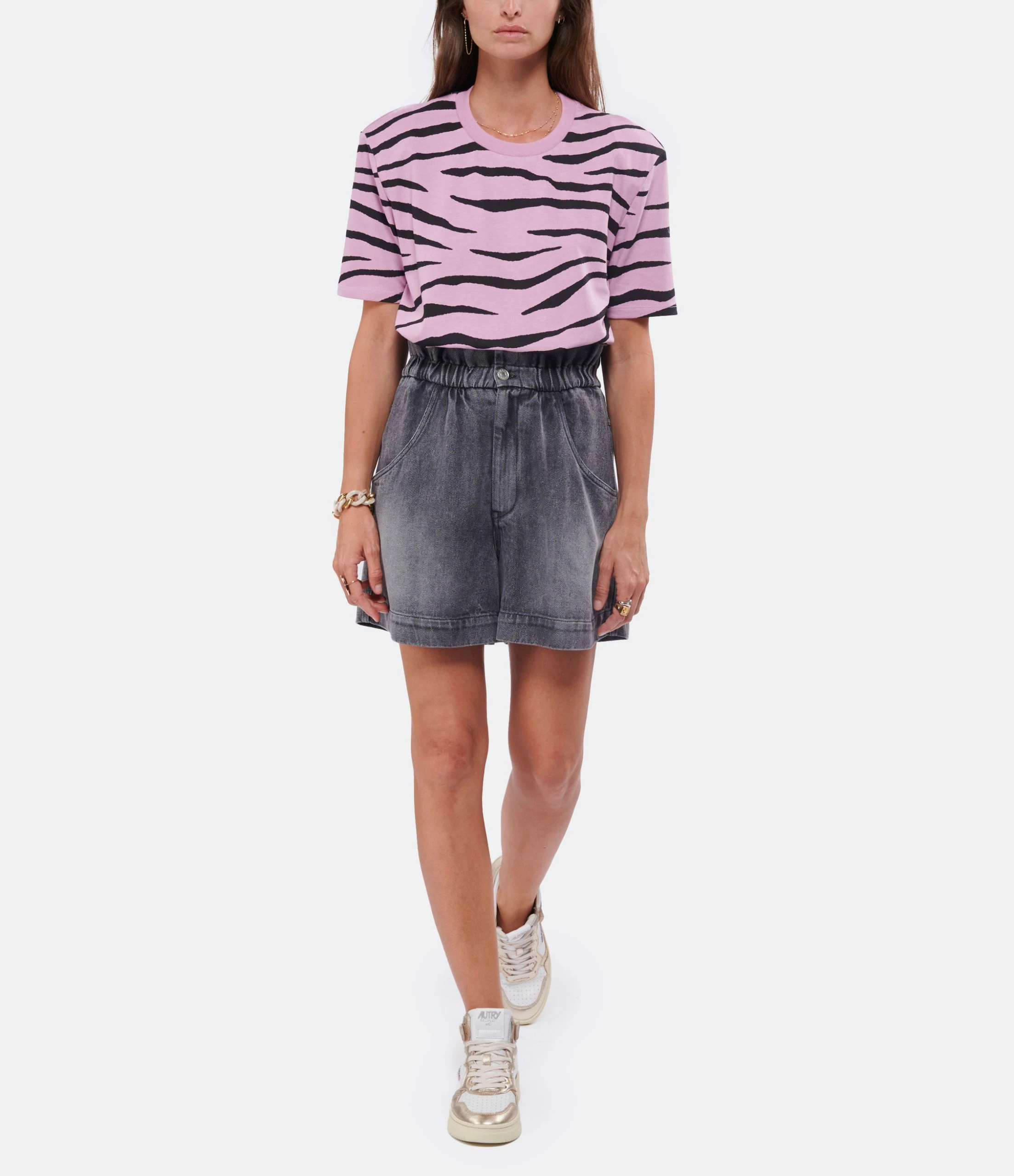 MARANT ÉTOILE Short Titea Coton Gris – Image 8