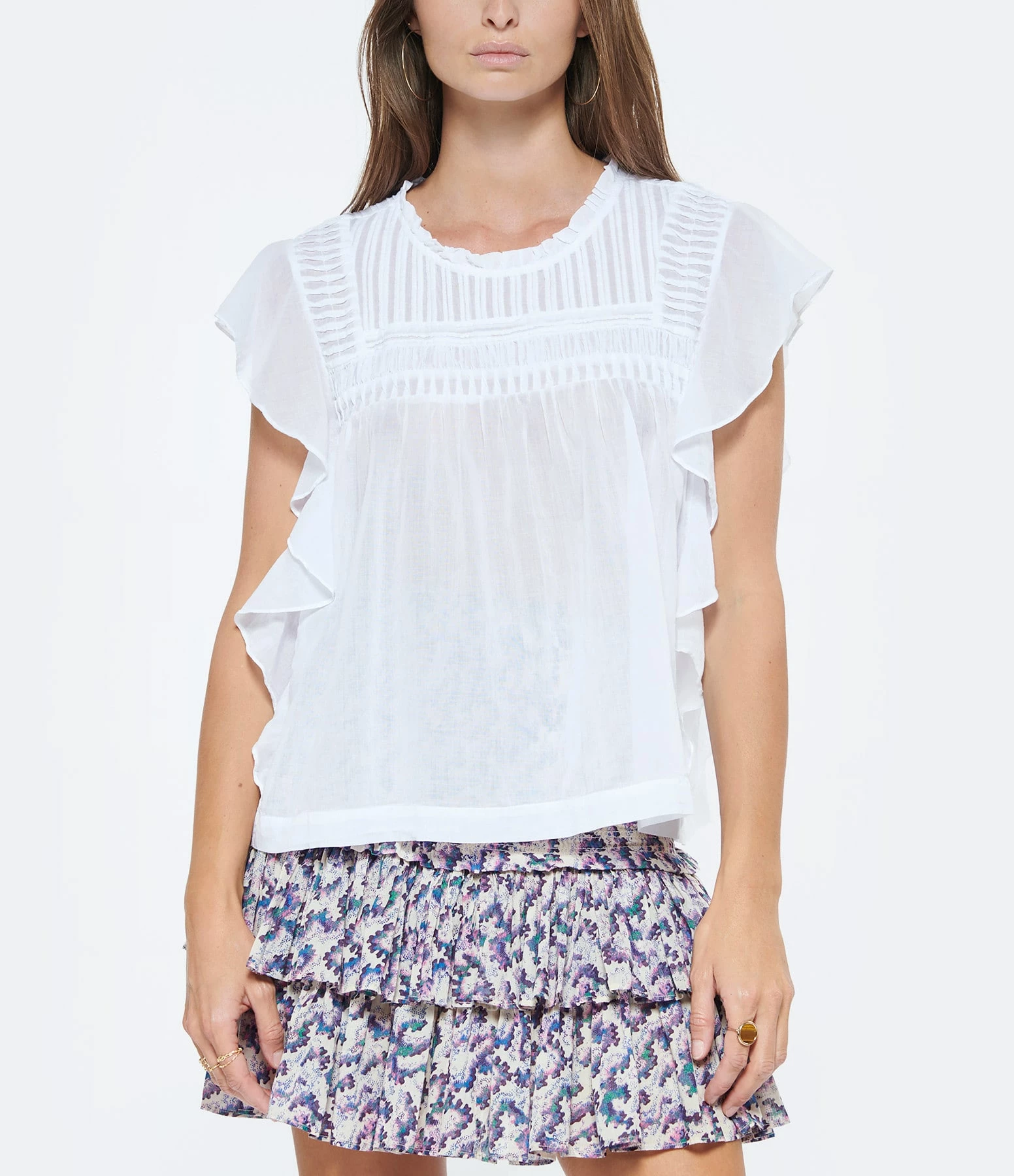 MARANT ÉTOILE Top Layona Coton Organique Blanc – Image 3