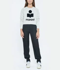 MARANT ÉTOILE Sweatshirt Milly Coton Écru 10 MARANT ÉTOILE Sweatshirt Milly Coton Écru -Boutique de vente ZIMMERMANN imare look20220622 224