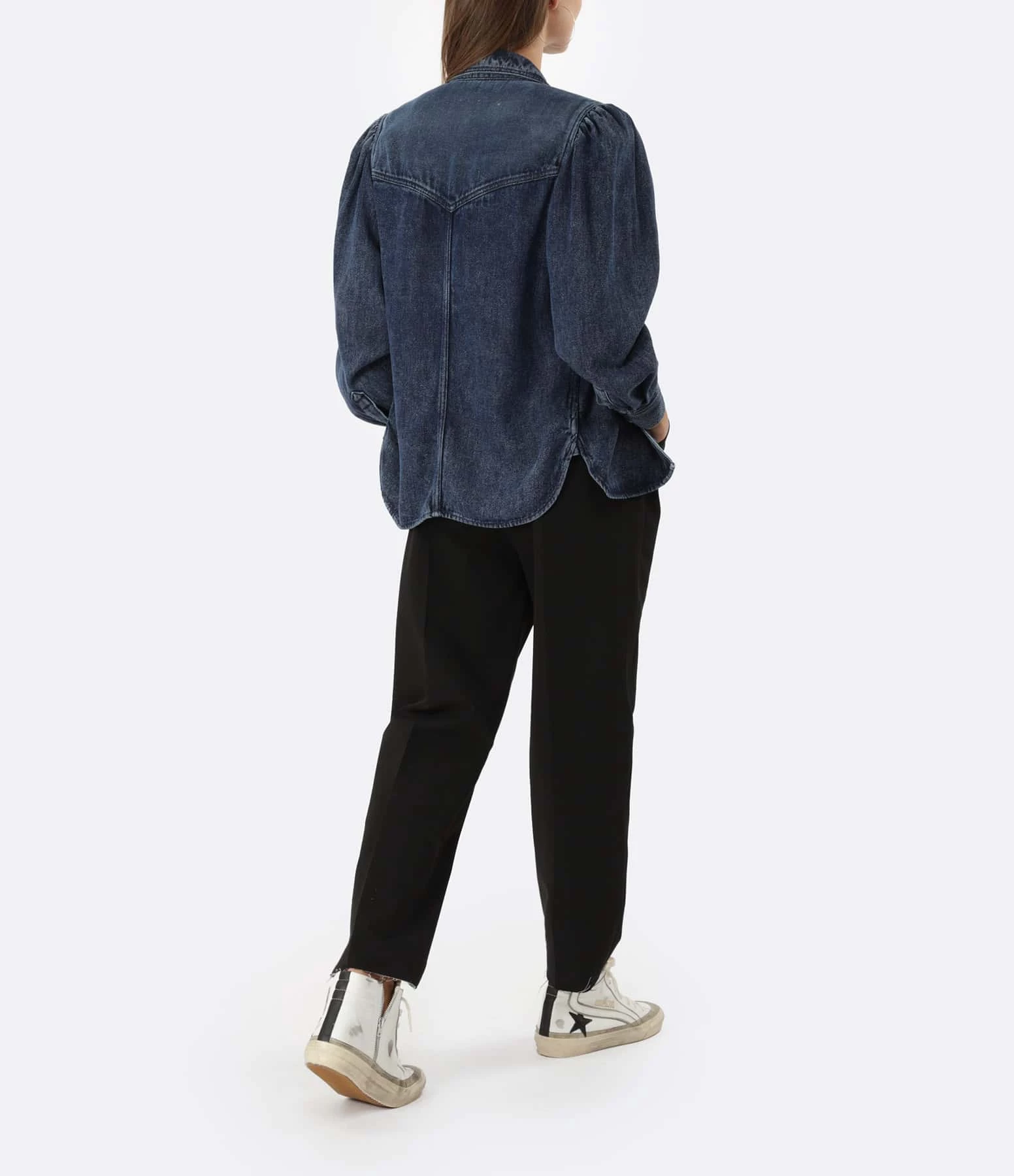 MARANT ÉTOILE Chemise Tahisse Coton Bleu – Image 4