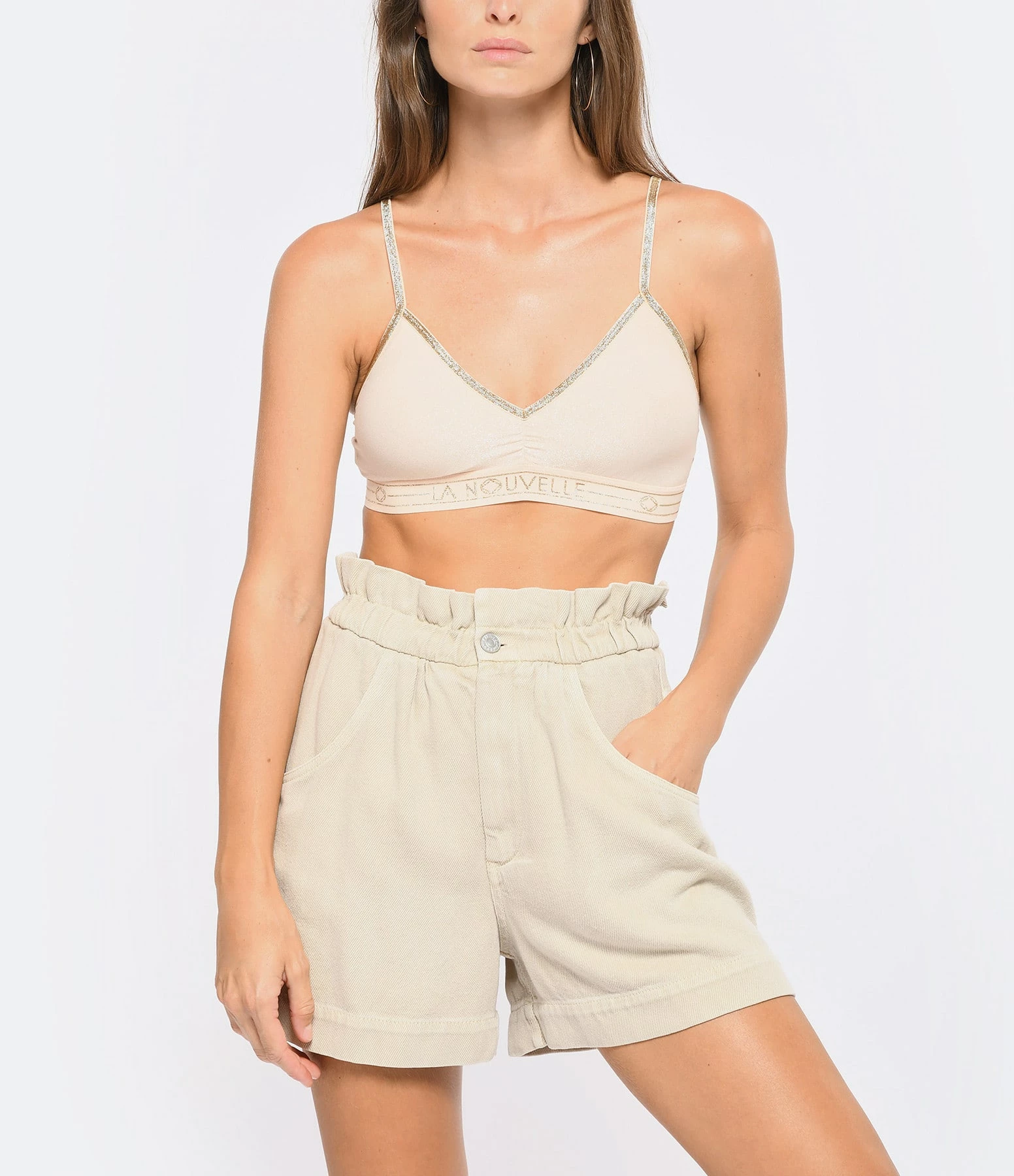 MARANT ÉTOILE Short Titea Coton Écru – Image 8
