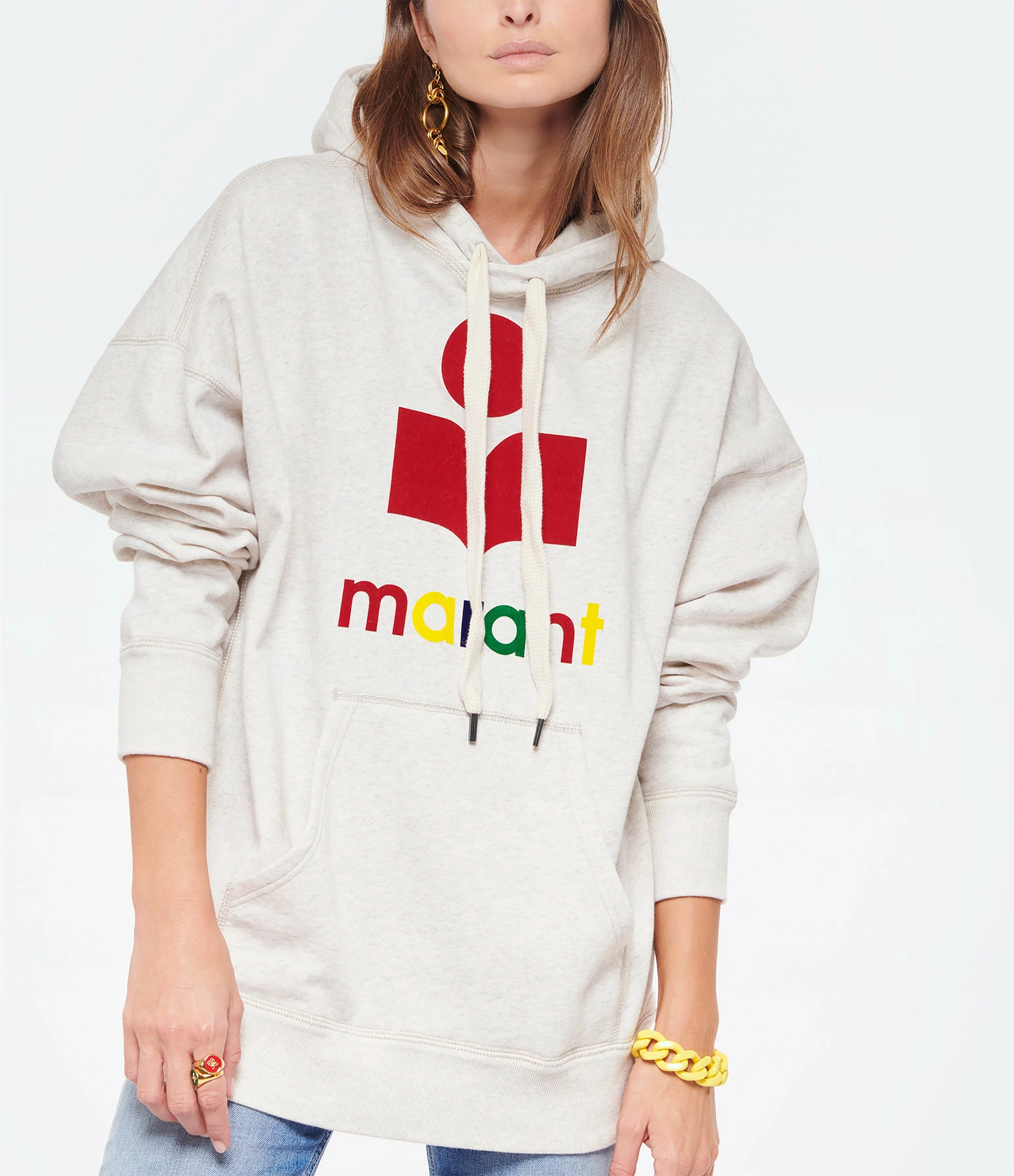 MARANT ÉTOILE Sweatshirt Mansel Coton Écru, Capsule Color Playground – Image 3