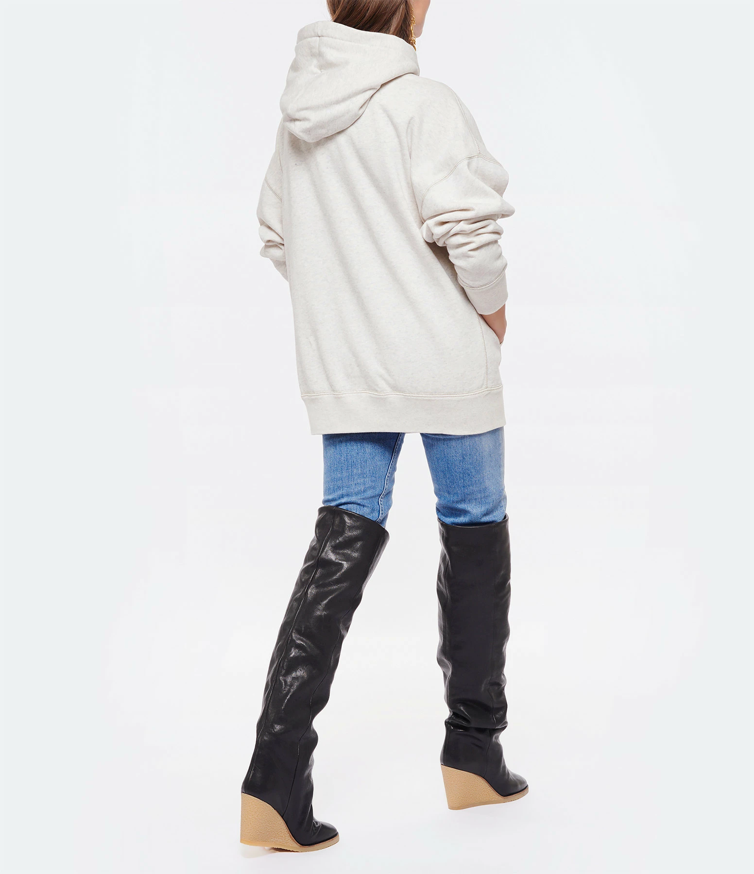 MARANT ÉTOILE Sweatshirt Mansel Coton Écru, Capsule Color Playground – Image 5