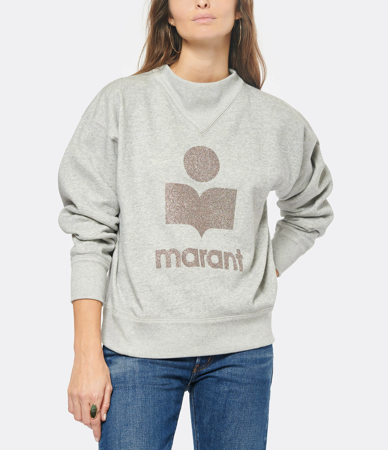 MARANT ÉTOILE Sweatshirt Moby Coton Gris – Image 4