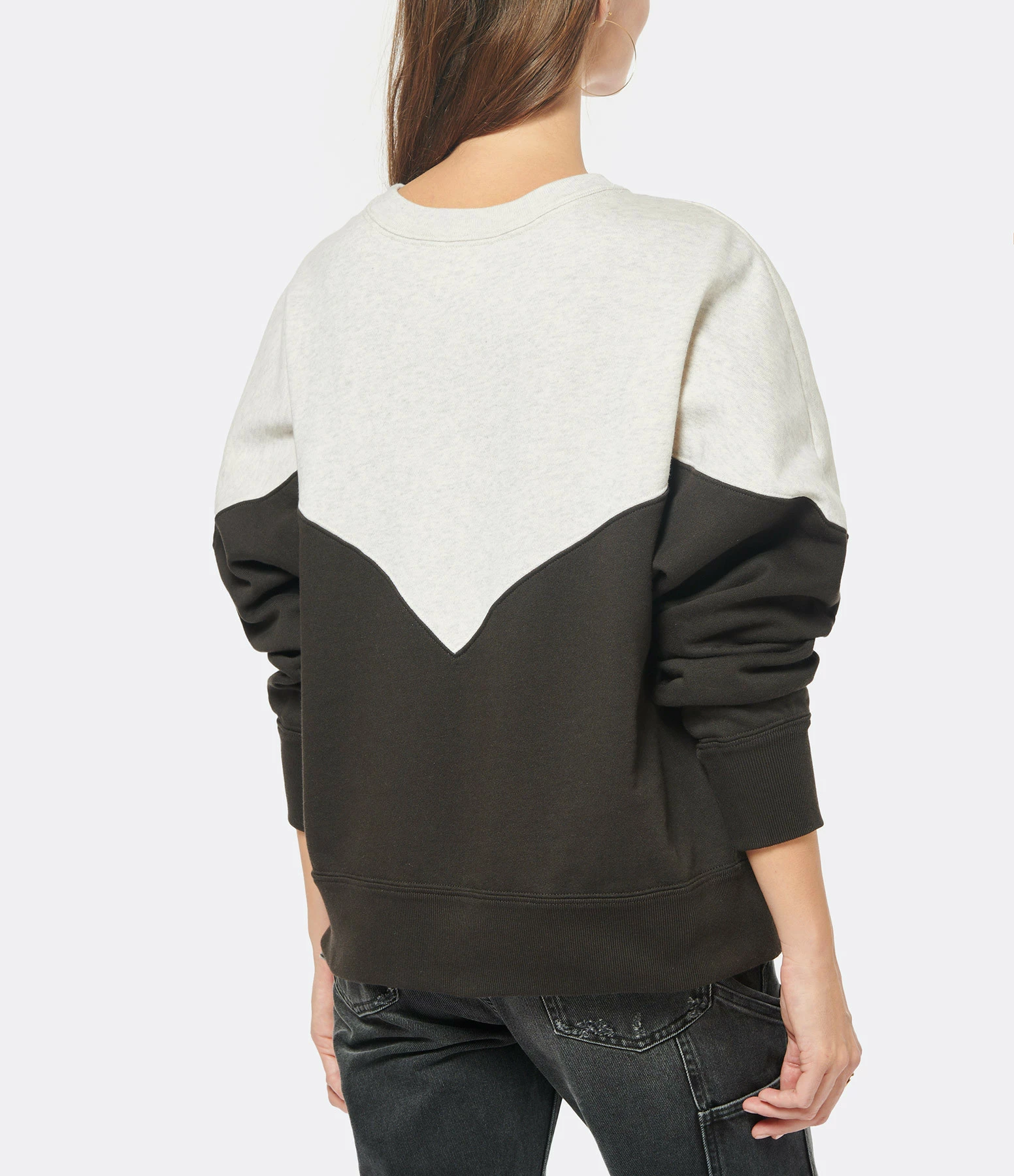 MARANT ÉTOILE Sweatshirt Houston Coton Noir Délavé Rouge – Image 5