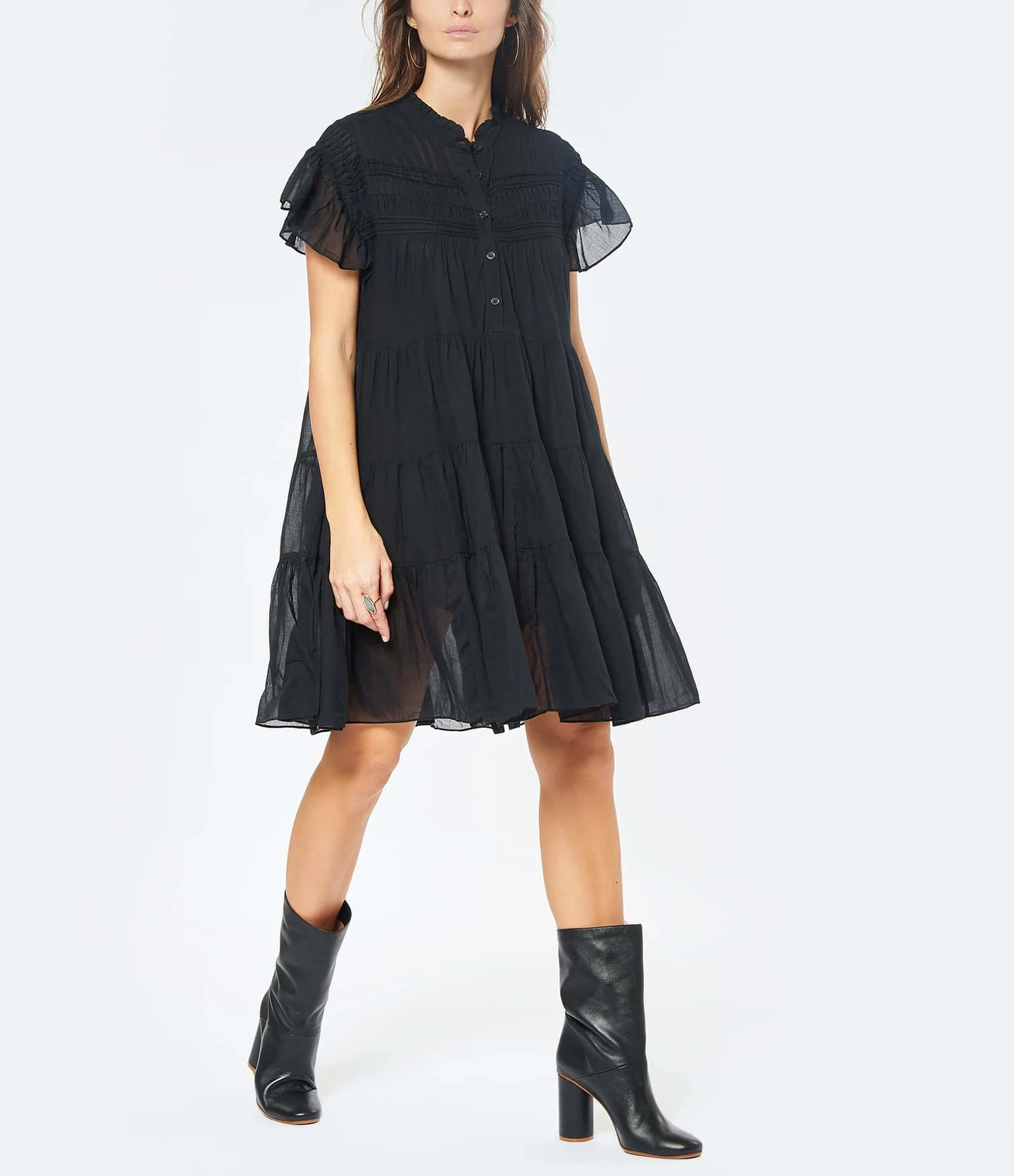 MARANT ÉTOILE Robe Lanikaye Coton Noir – Image 5