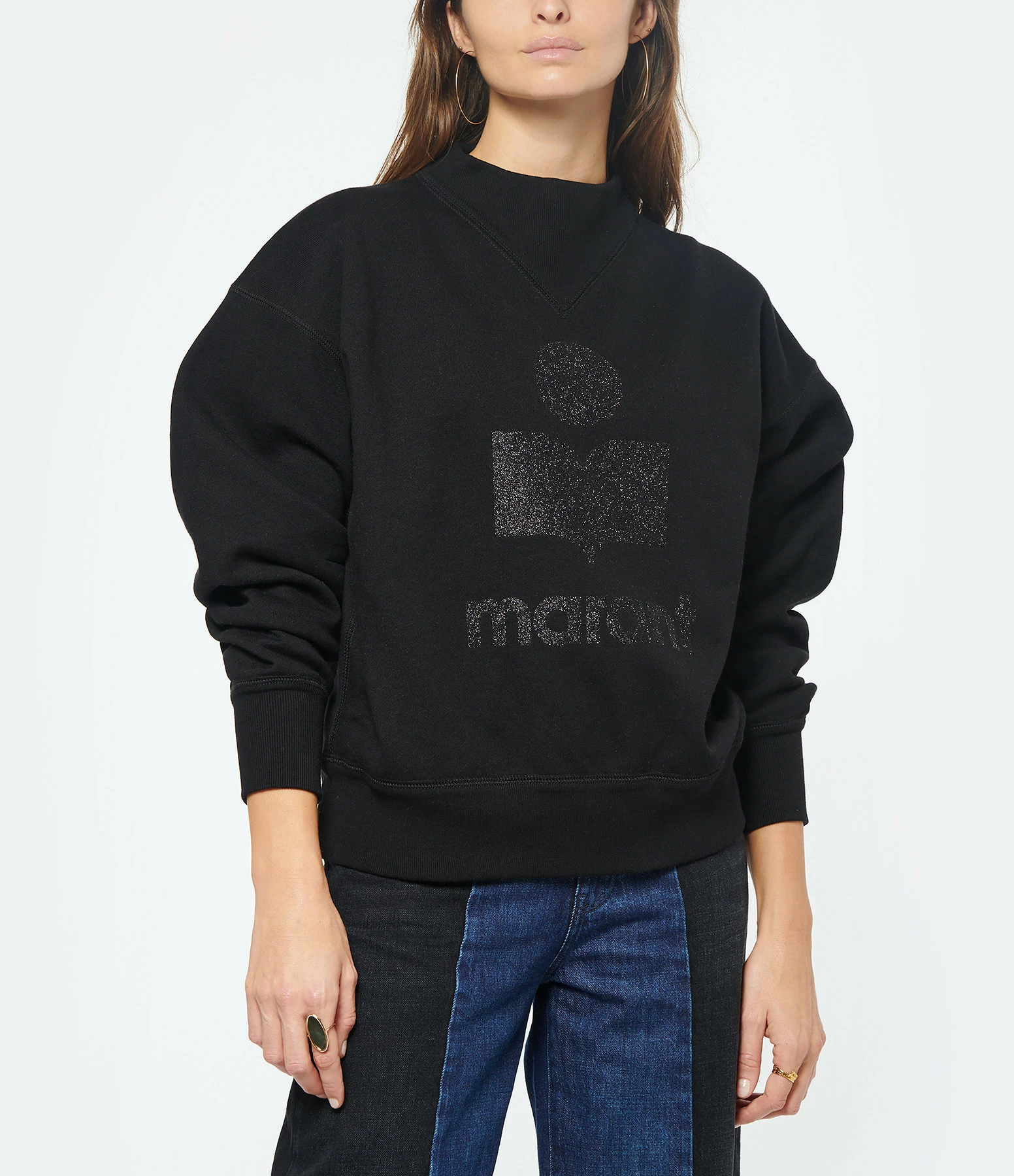 MARANT ÉTOILE Sweatshirt Moby Coton Noir – Image 3