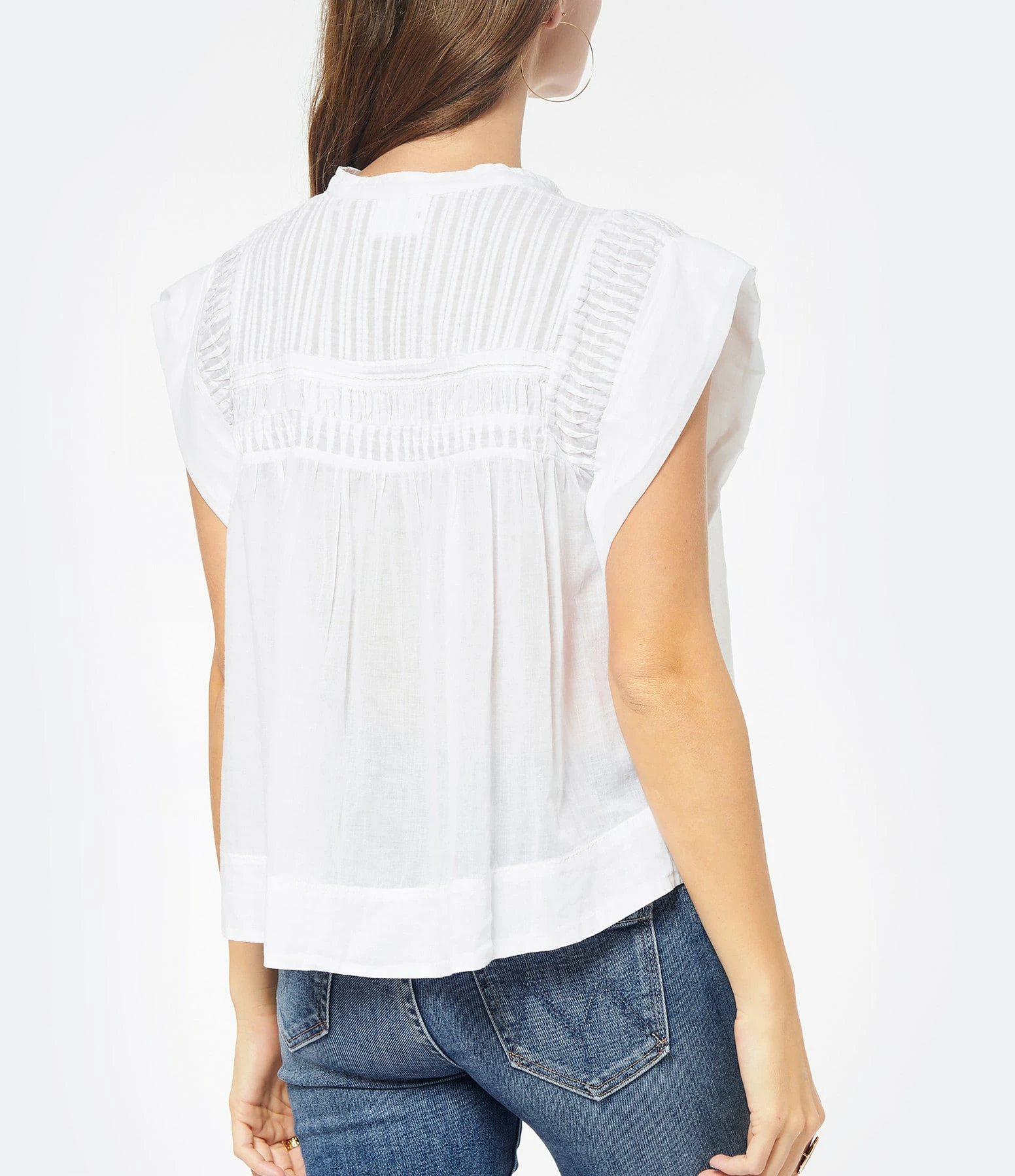 MARANT ÉTOILE Top Leaza Coton Blanc – Image 5