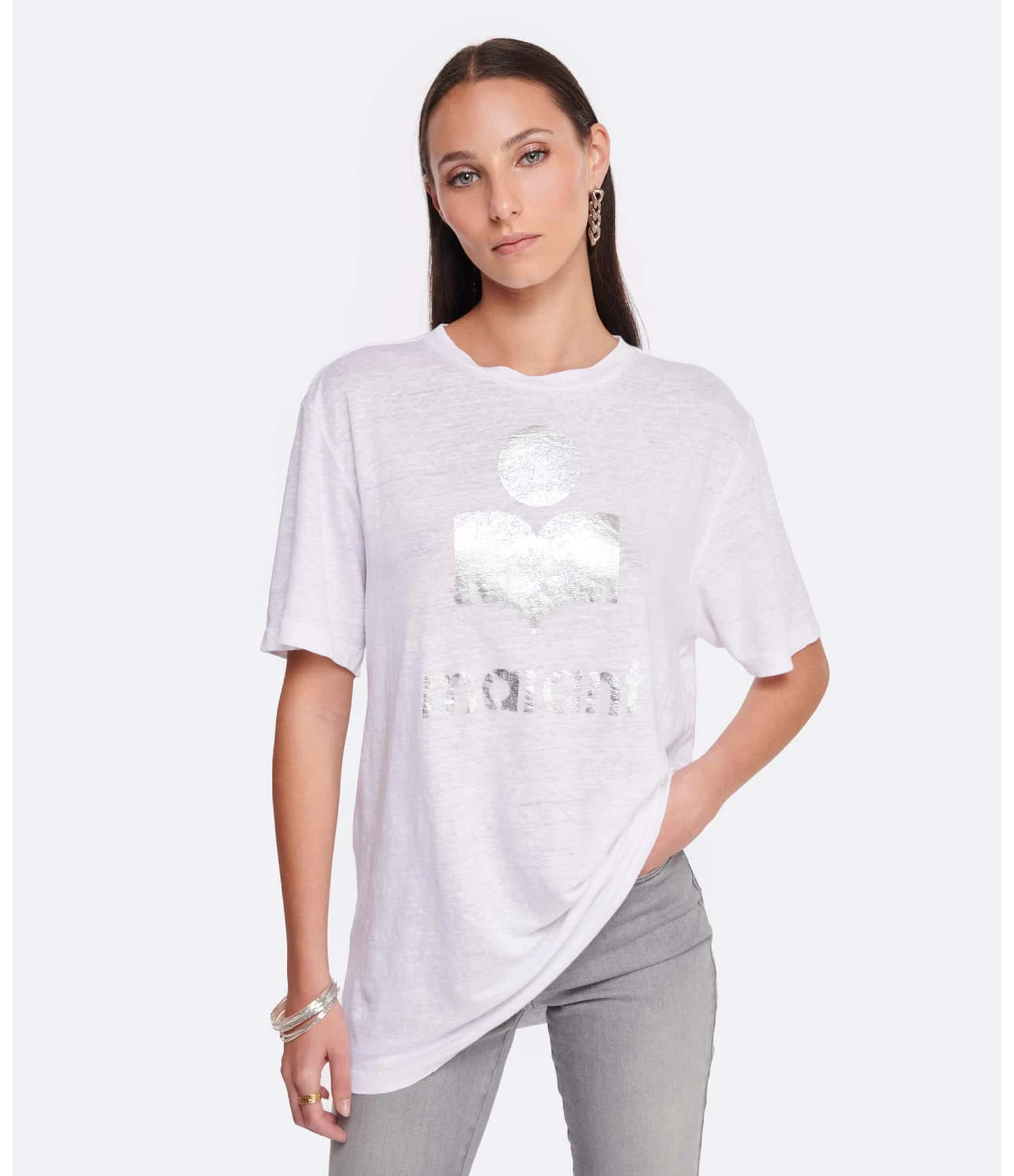 MARANT ÉTOILE Tee-shirt Zewel Lin Blanc – Image 2