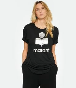 MARANT ÉTOILE Tee-shirt Koldi Lin Noir Argenté 10 MARANT ÉTOILE Tee-shirt Koldi Lin Noir Argenté -Boutique de vente ZIMMERMANN imare look20221129 419