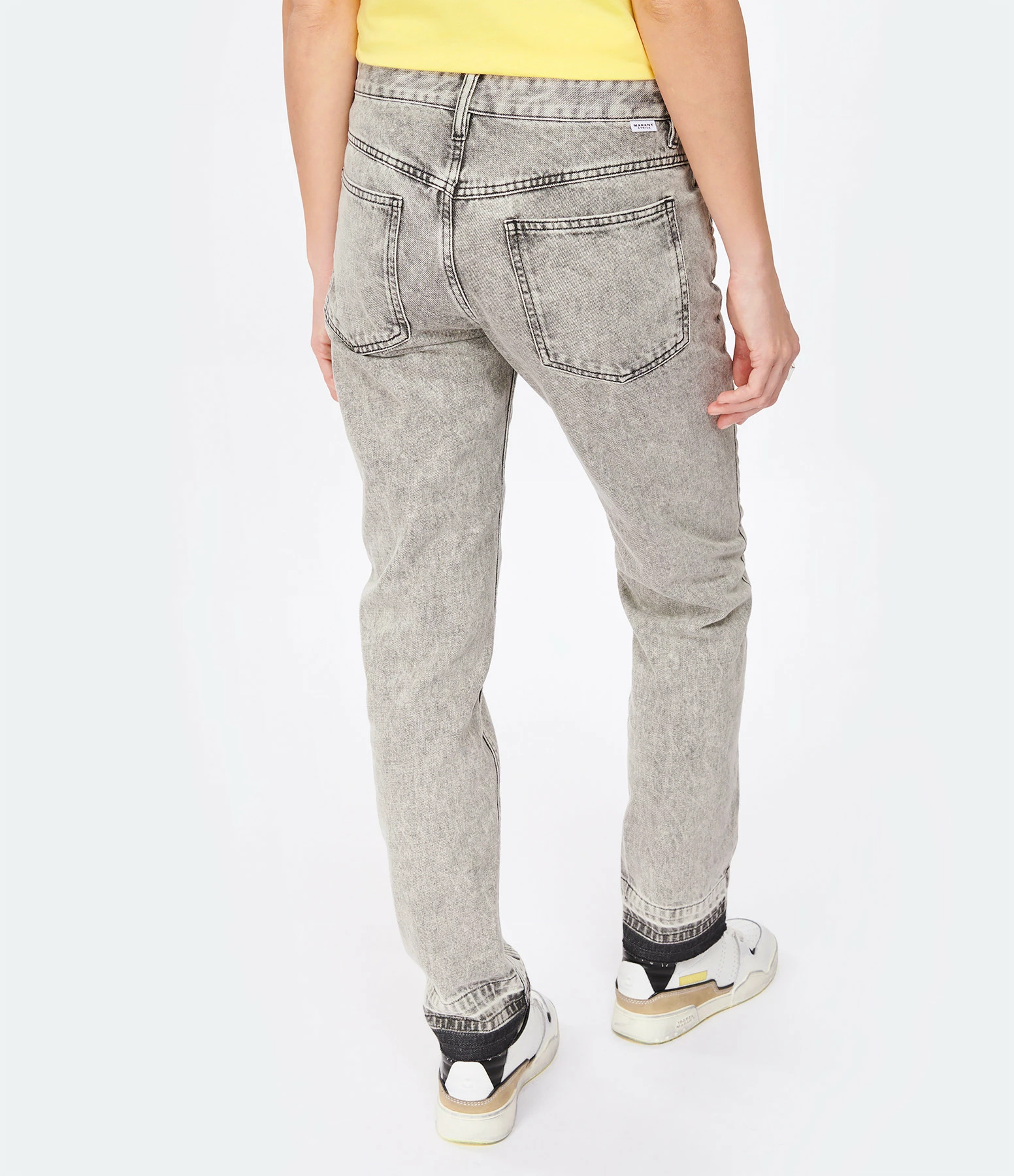 MARANT ÉTOILE Jean Sulanoa Coton Gris Clair – Image 5