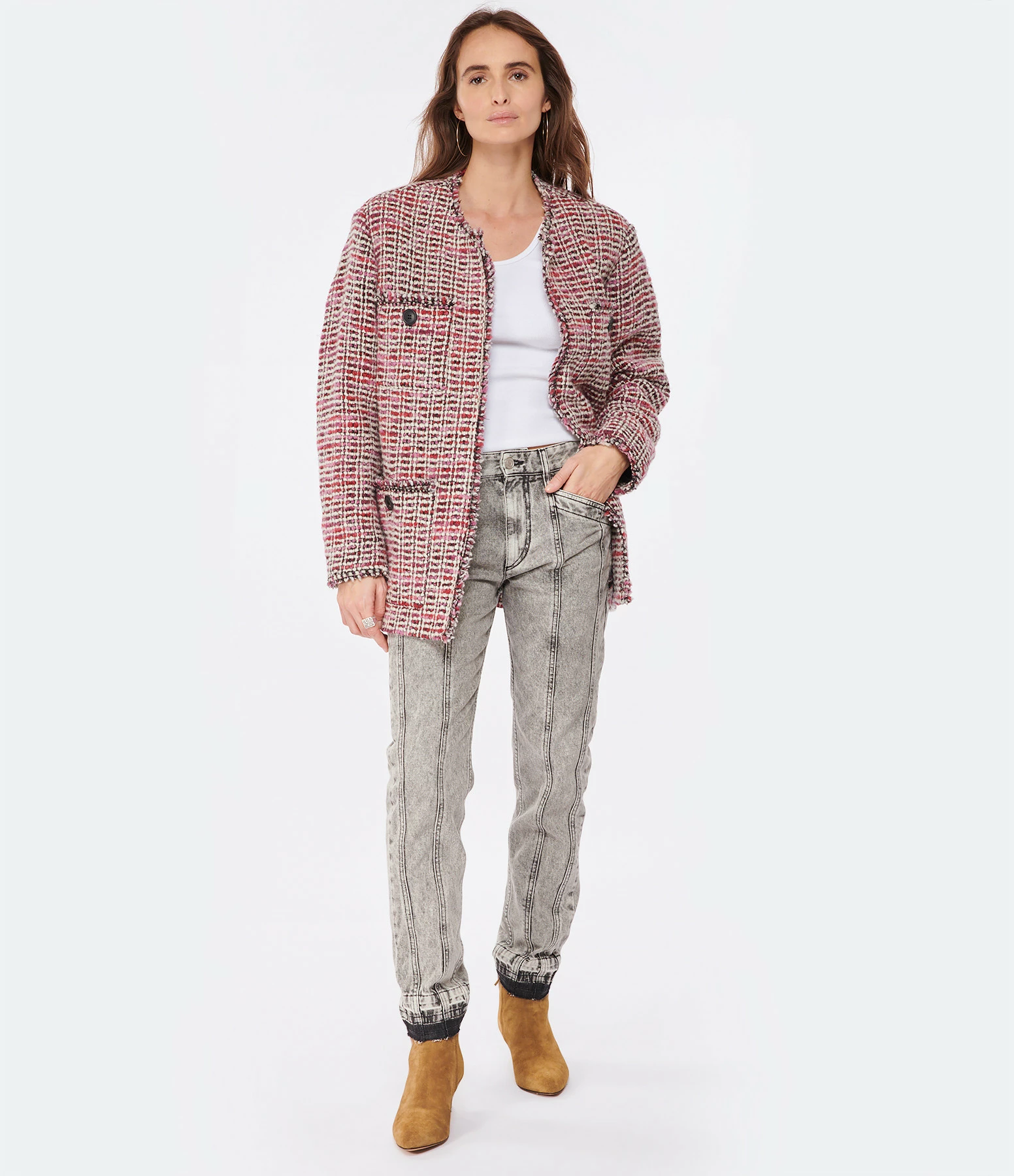 MARANT ÉTOILE Jean Sulanoa Coton Gris Clair – Image 6