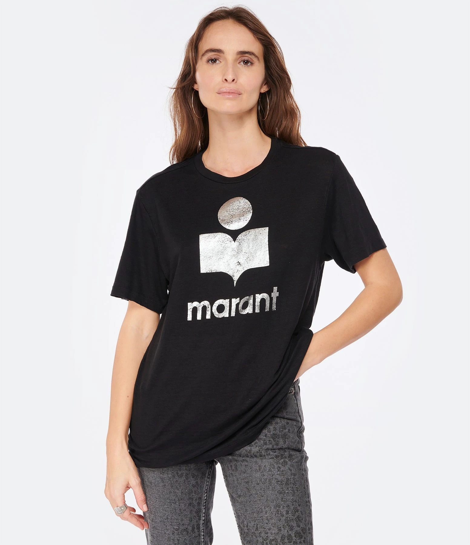 MARANT ÉTOILE Tee-shirt Zewel Lin Noir – Image 3