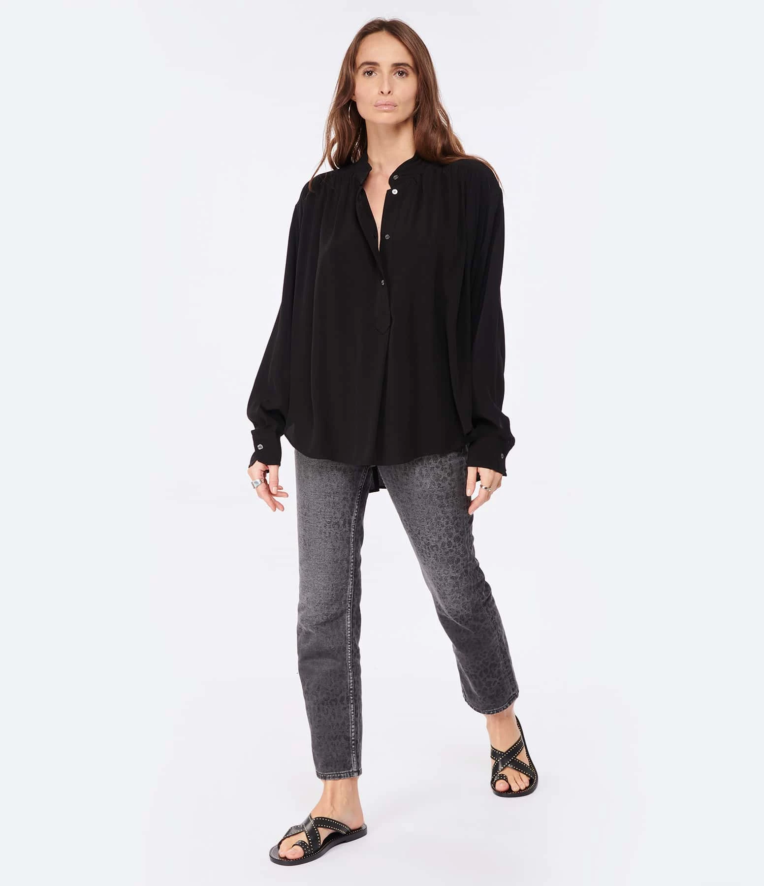 MARANT ÉTOILE Blouse Bérangère Noir – Image 4