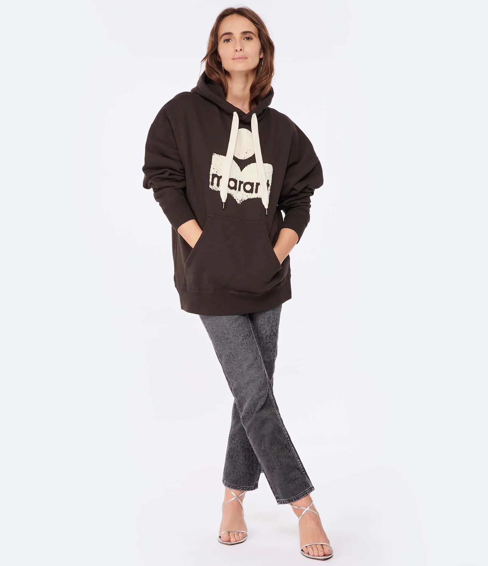 MARANT ÉTOILE Sweatshirt Mansel Coton Noir Délavé 6 MARANT ÉTOILE Sweatshirt Mansel Coton Noir Délavé – Image 4