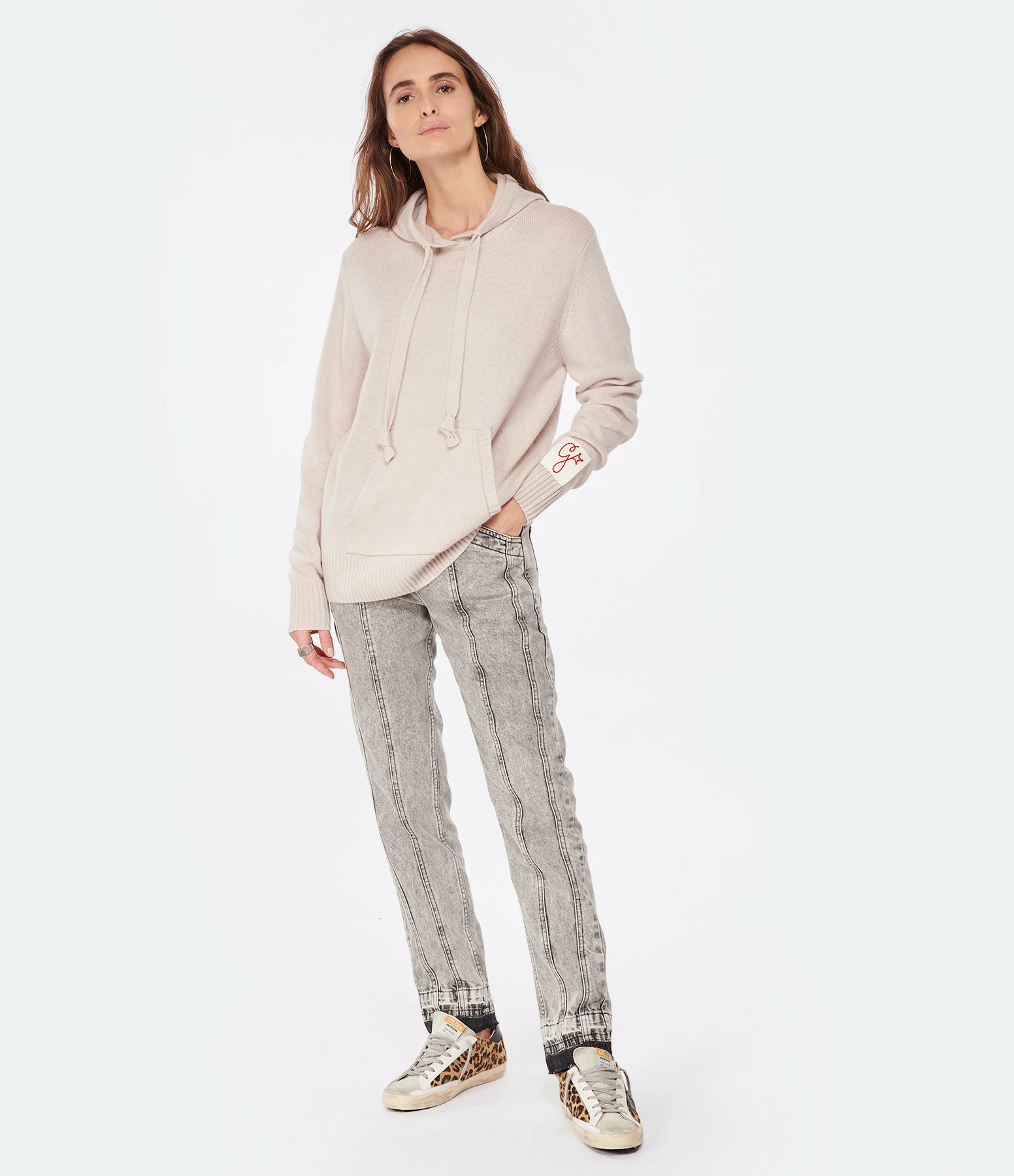 MARANT ÉTOILE Jean Sulanoa Coton Gris Clair – Image 7