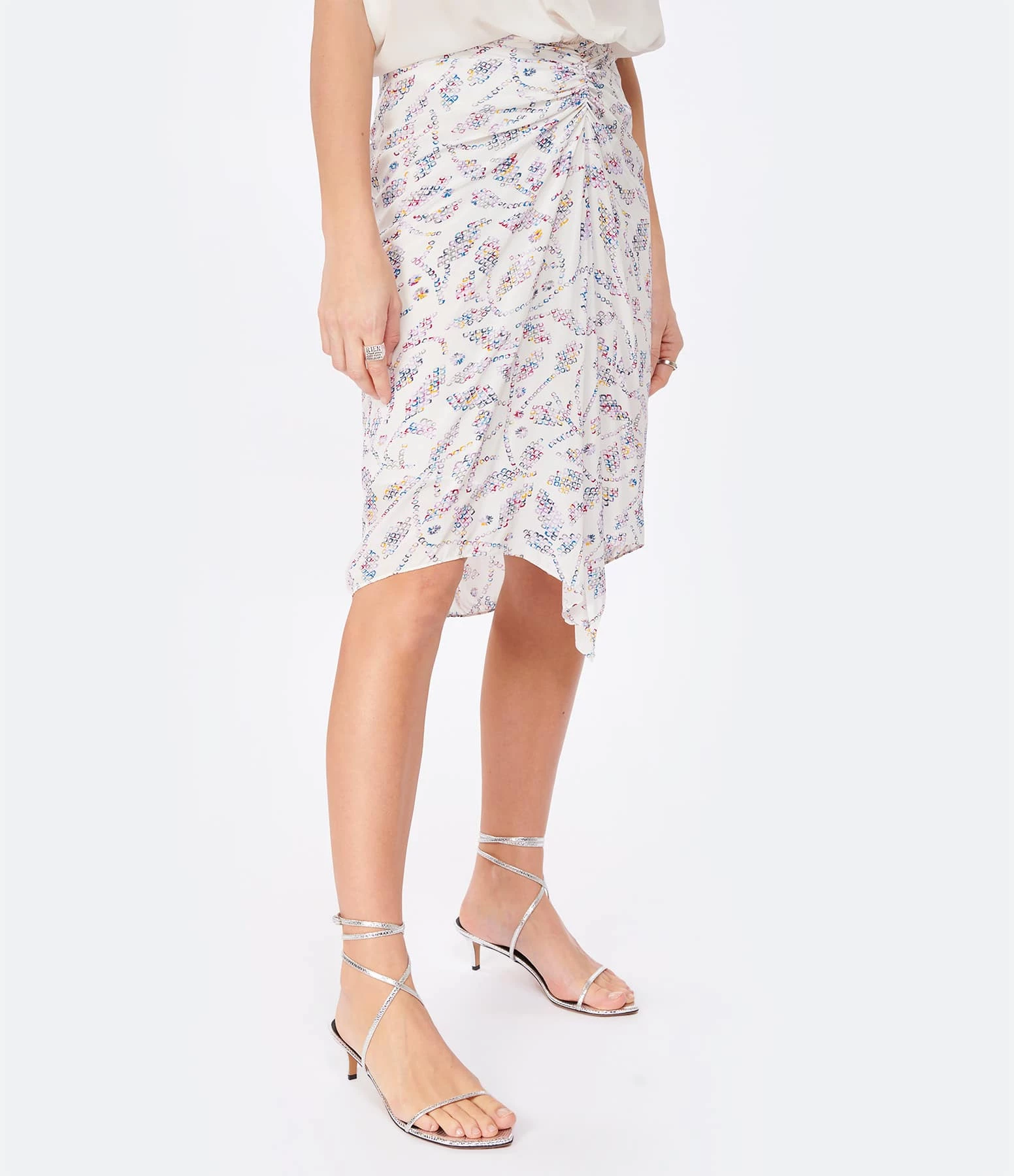 MARANT ÉTOILE Jupe Longue Diamiani Écru – Image 4