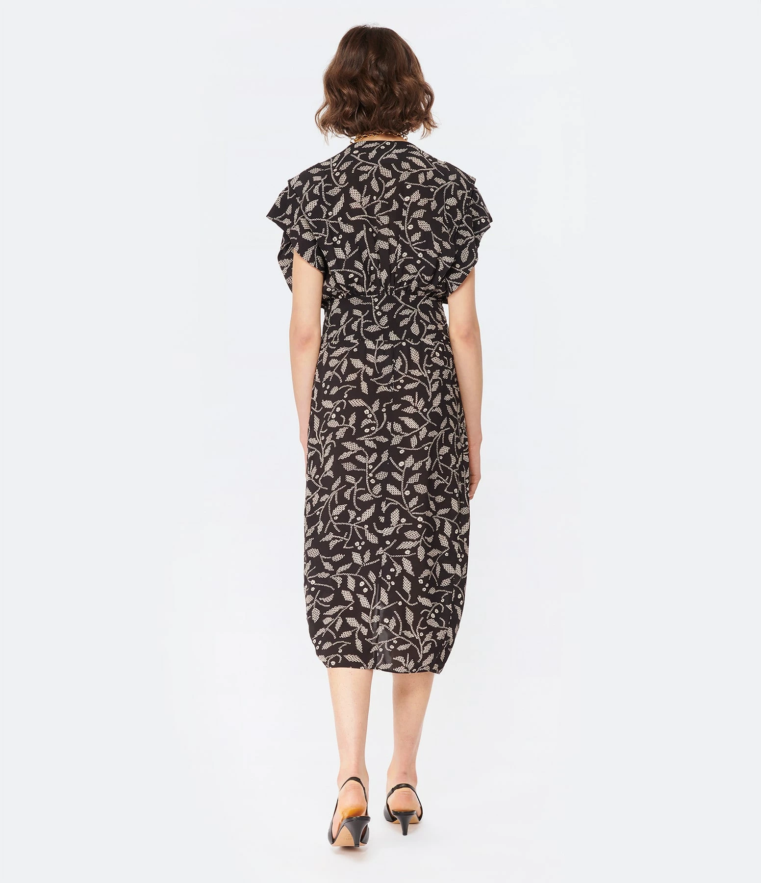 MARANT ÉTOILE Robe Mi-longue Almeya Noir – Image 4