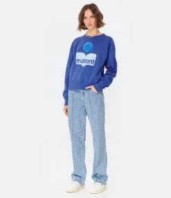 MARANT ÉTOILE Sweatshirt Mobyli Coton Bleu Électrique 11 MARANT ÉTOILE Sweatshirt Mobyli Coton Bleu Électrique -Boutique de vente ZIMMERMANN imare look20221205 294