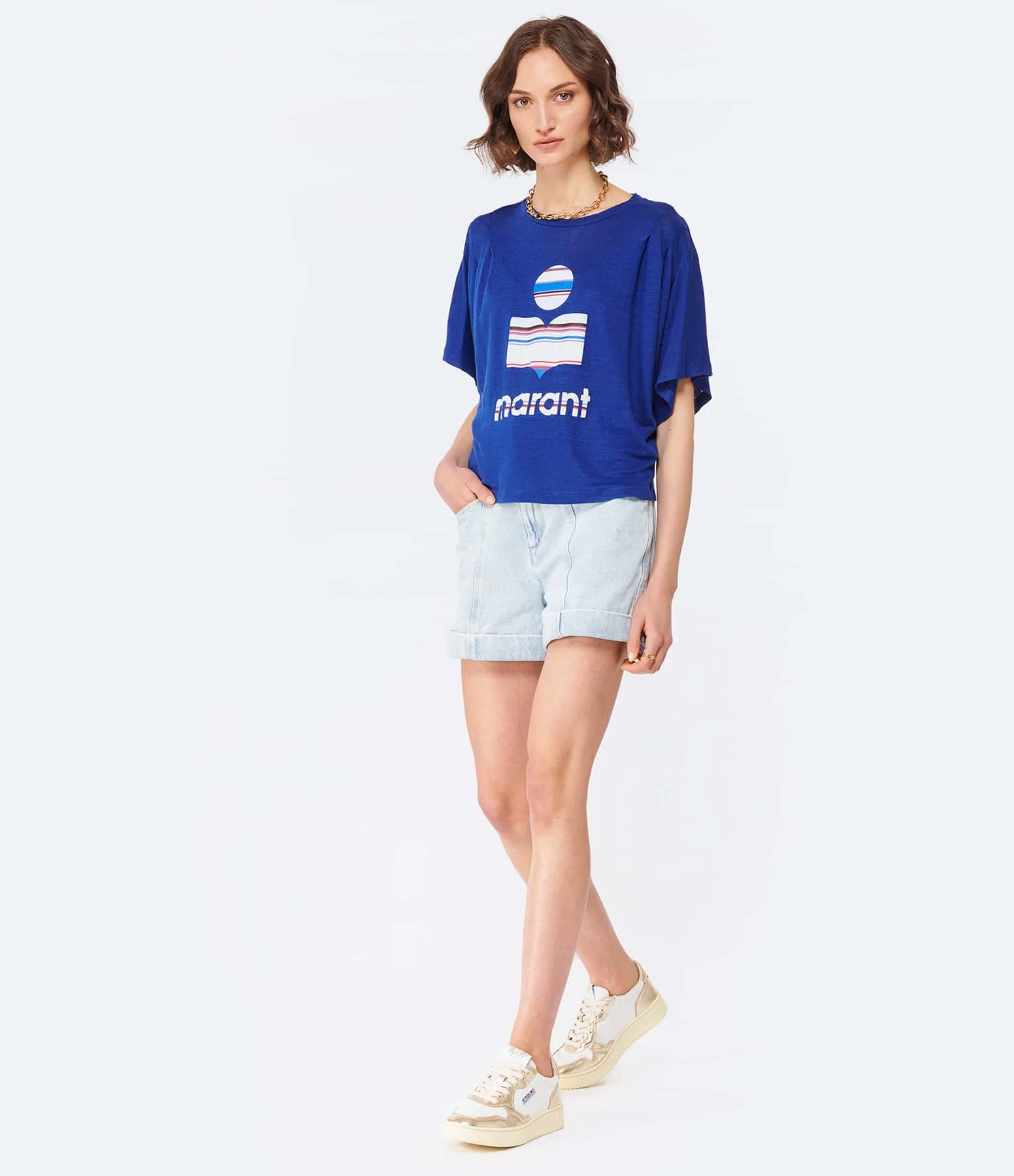 MARANT ÉTOILE Tee-shirt Kyanza Lin Indigo – Image 5