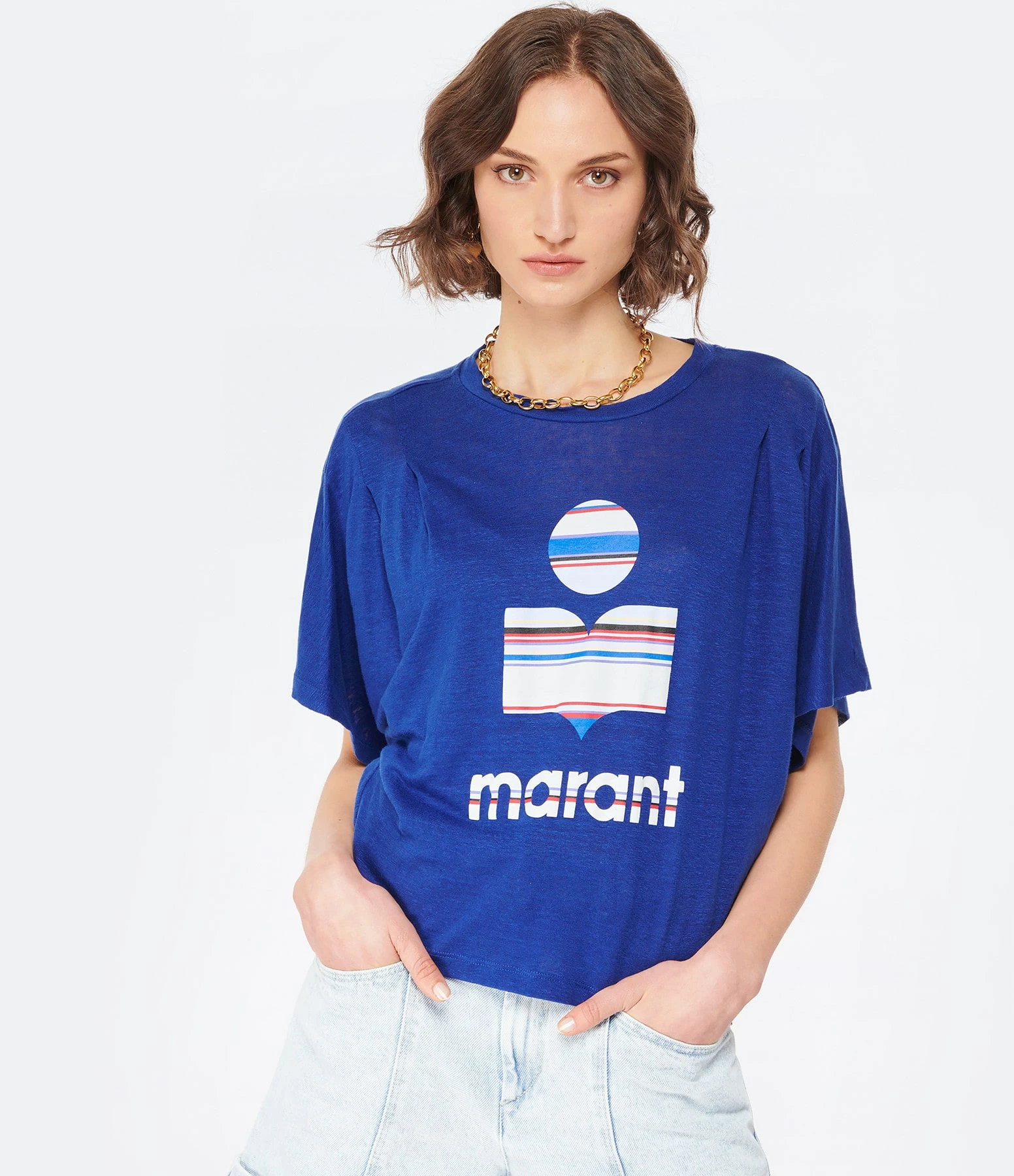 MARANT ÉTOILE Tee-shirt Kyanza Lin Indigo – Image 3