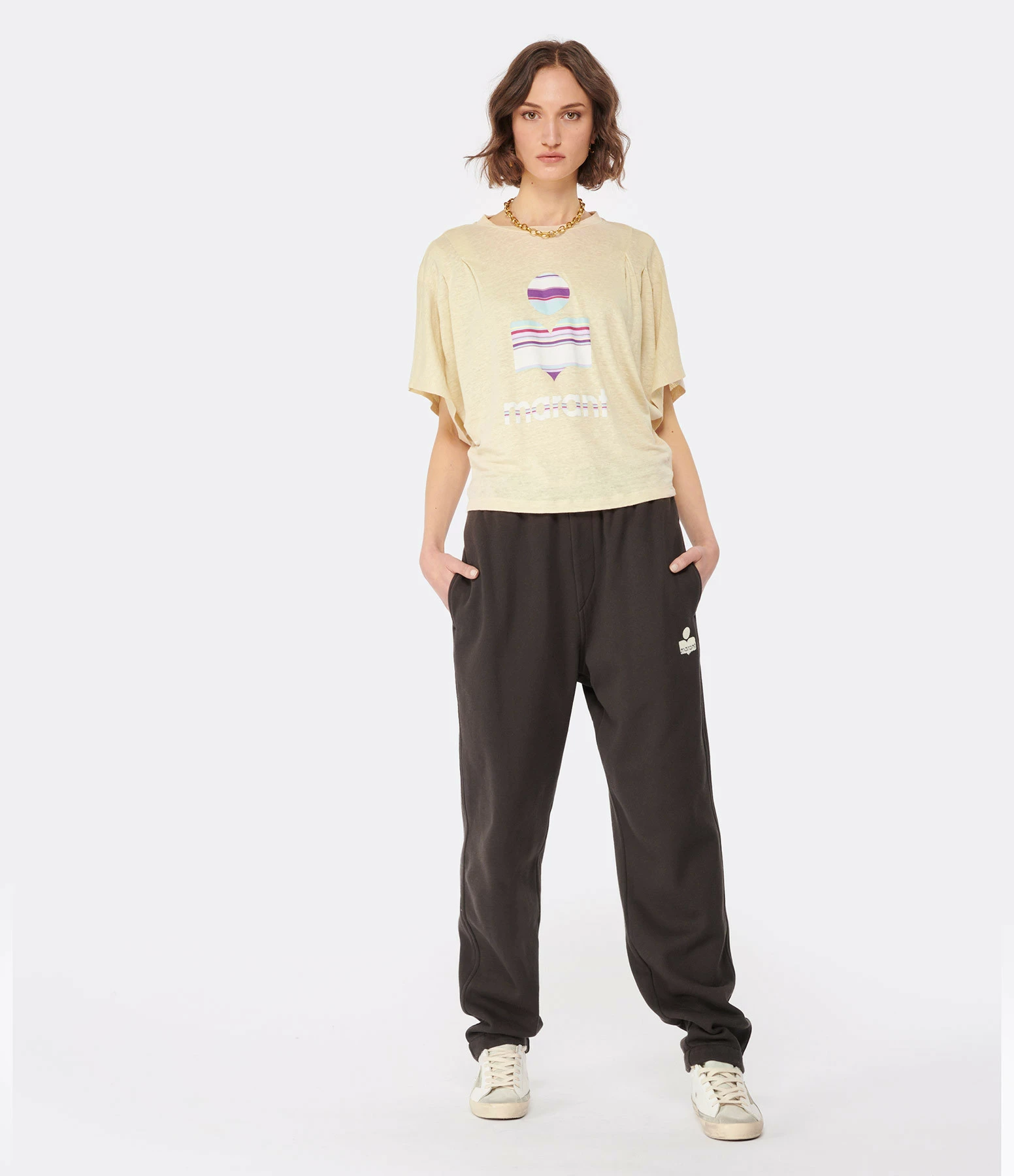 MARANT ÉTOILE Tee-shirt Kyanza Lin Écru – Image 5